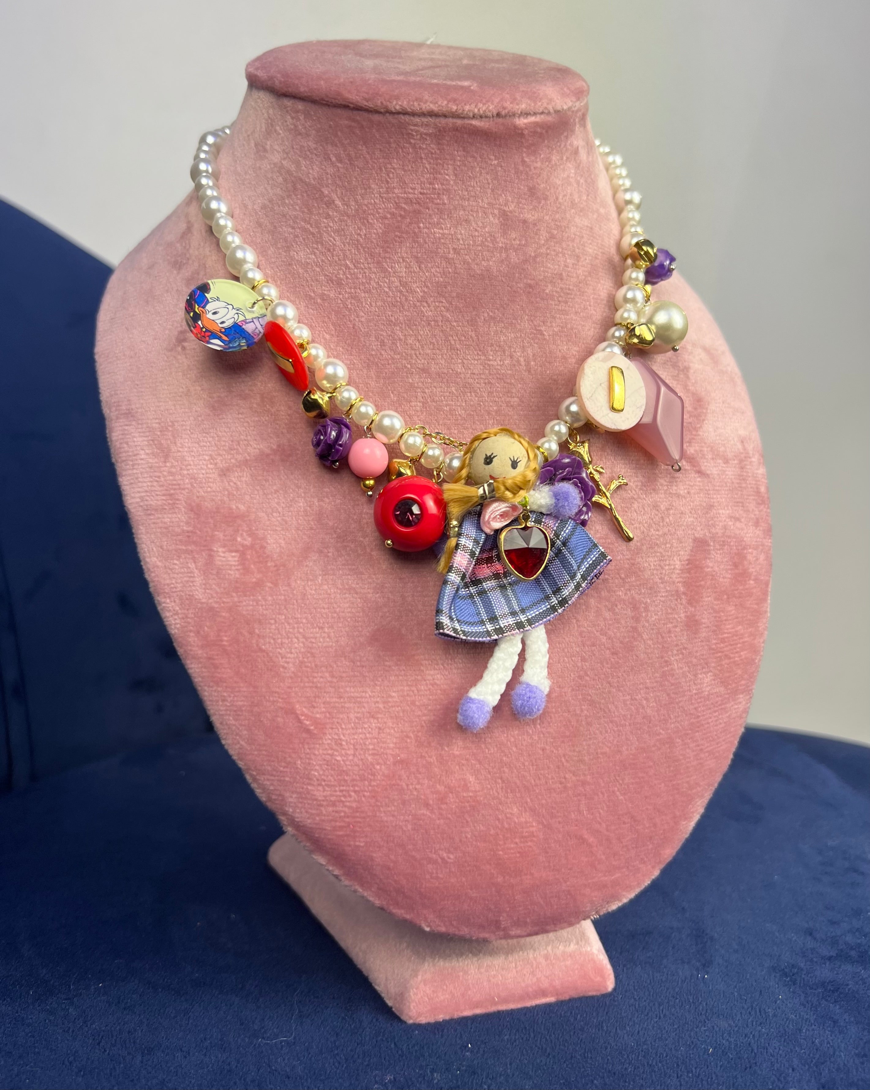 Collana con charms lilla