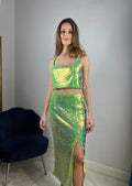 Top paiettes lime