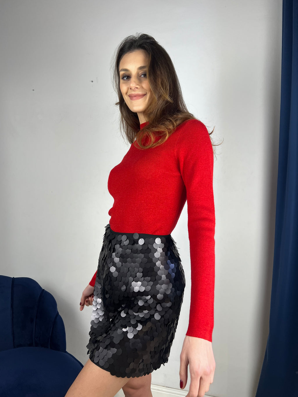 Gonna paiettes grandi