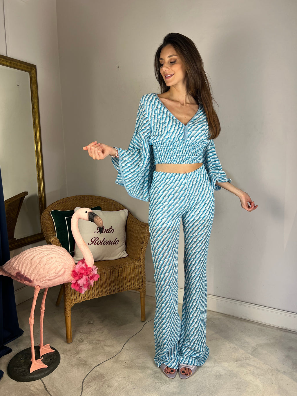 Completo coordinato top e pantalone