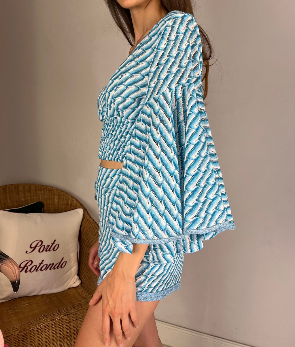 Completo coordinato top e shorts
