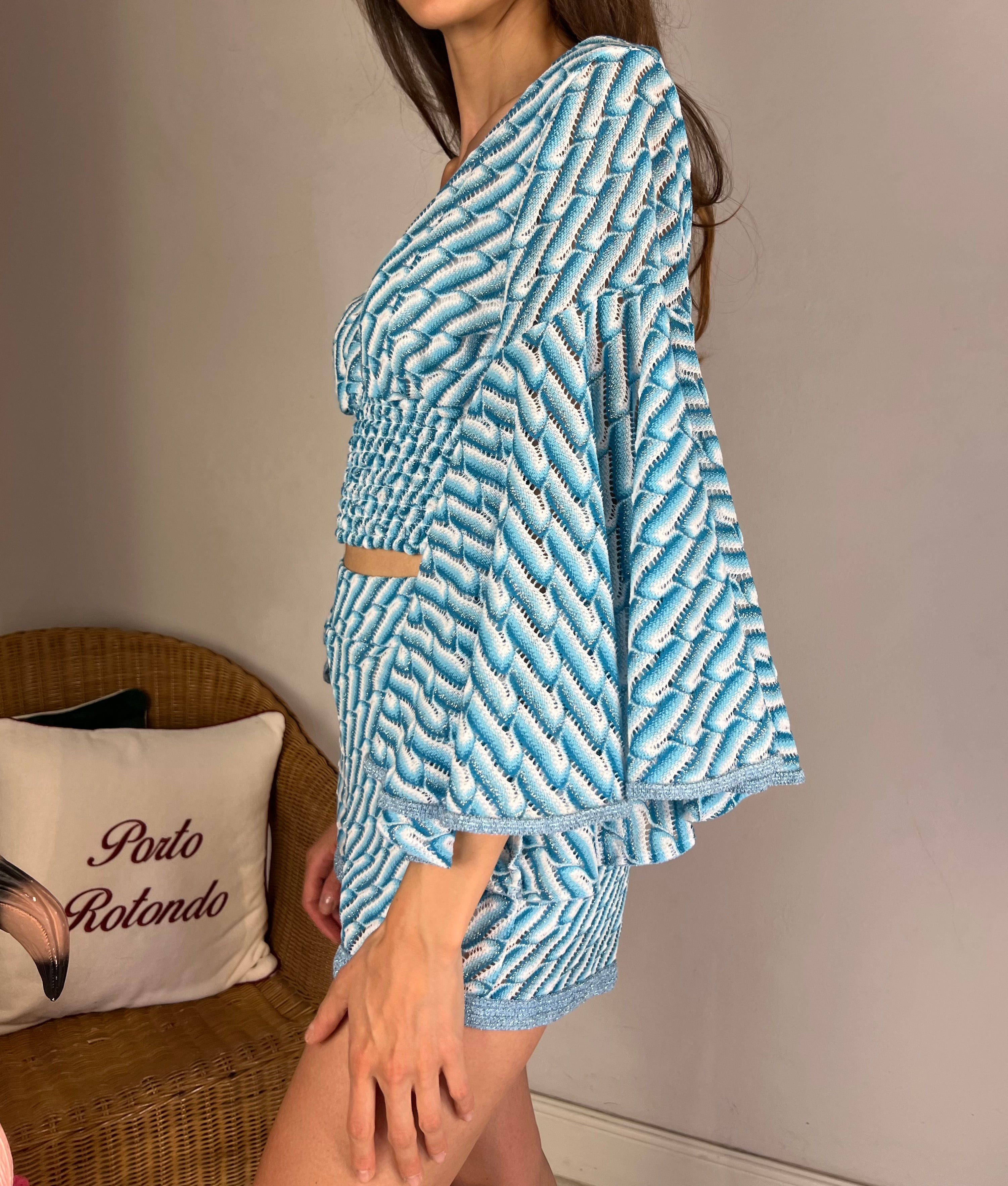 Completo coordinato top e shorts