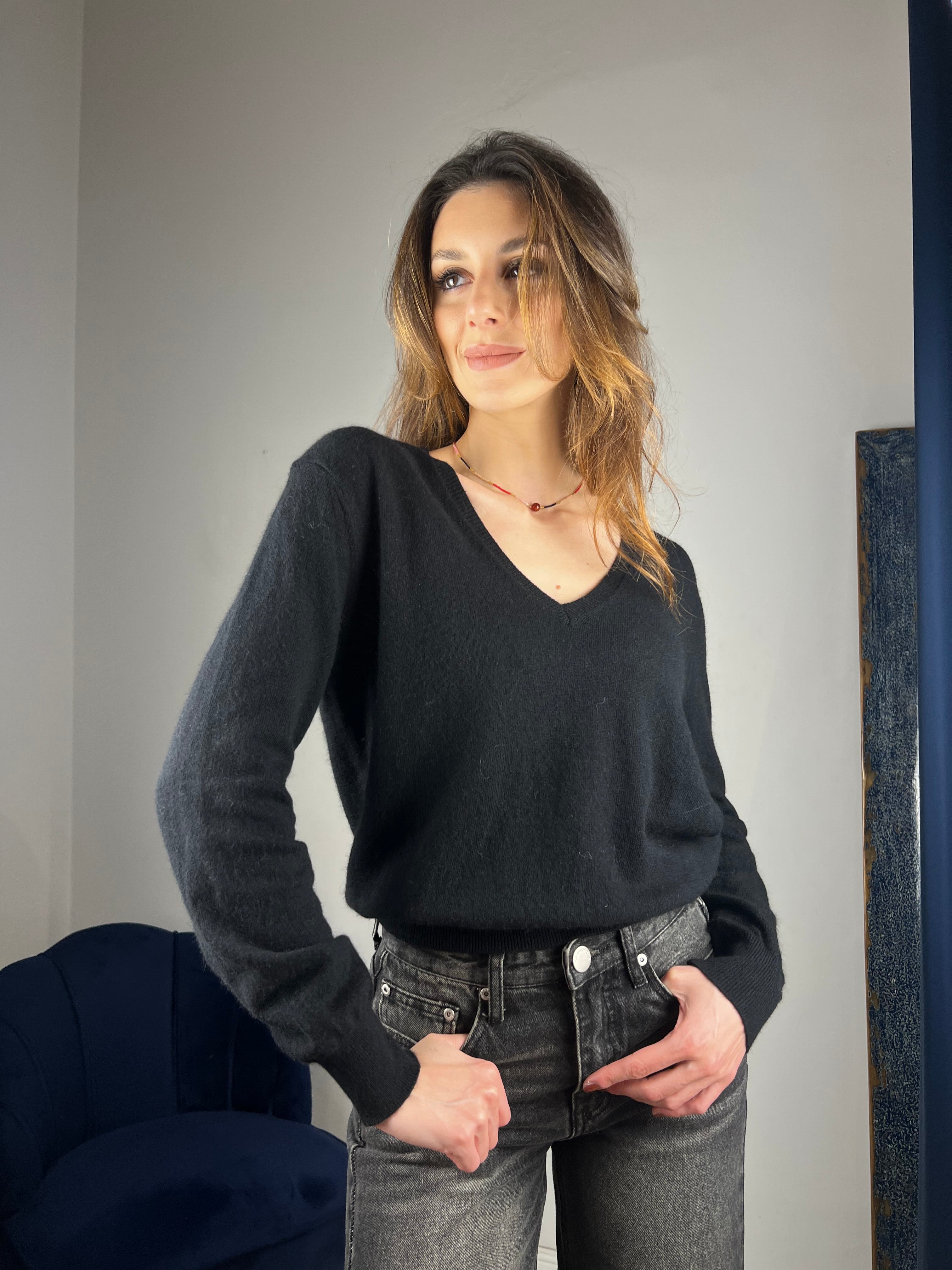 Maglia collo a V