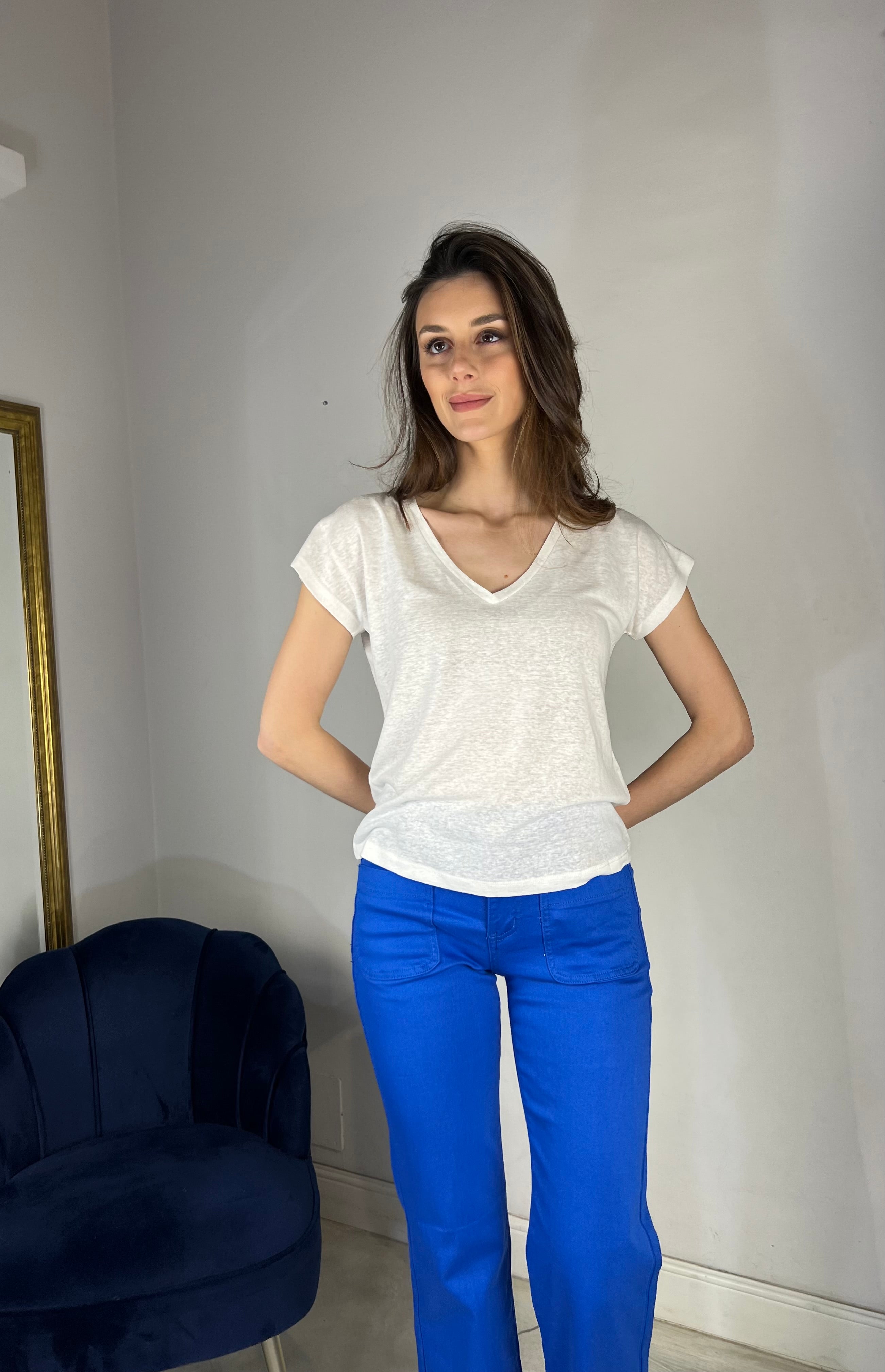 Tshirt bianca con greche