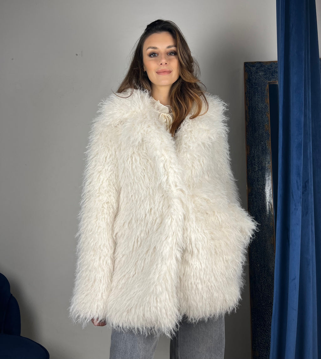 Eco pelliccia bianca