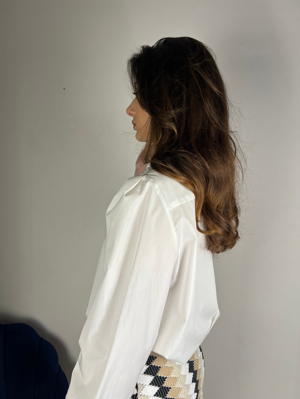 Camicia con colletto in pizzo