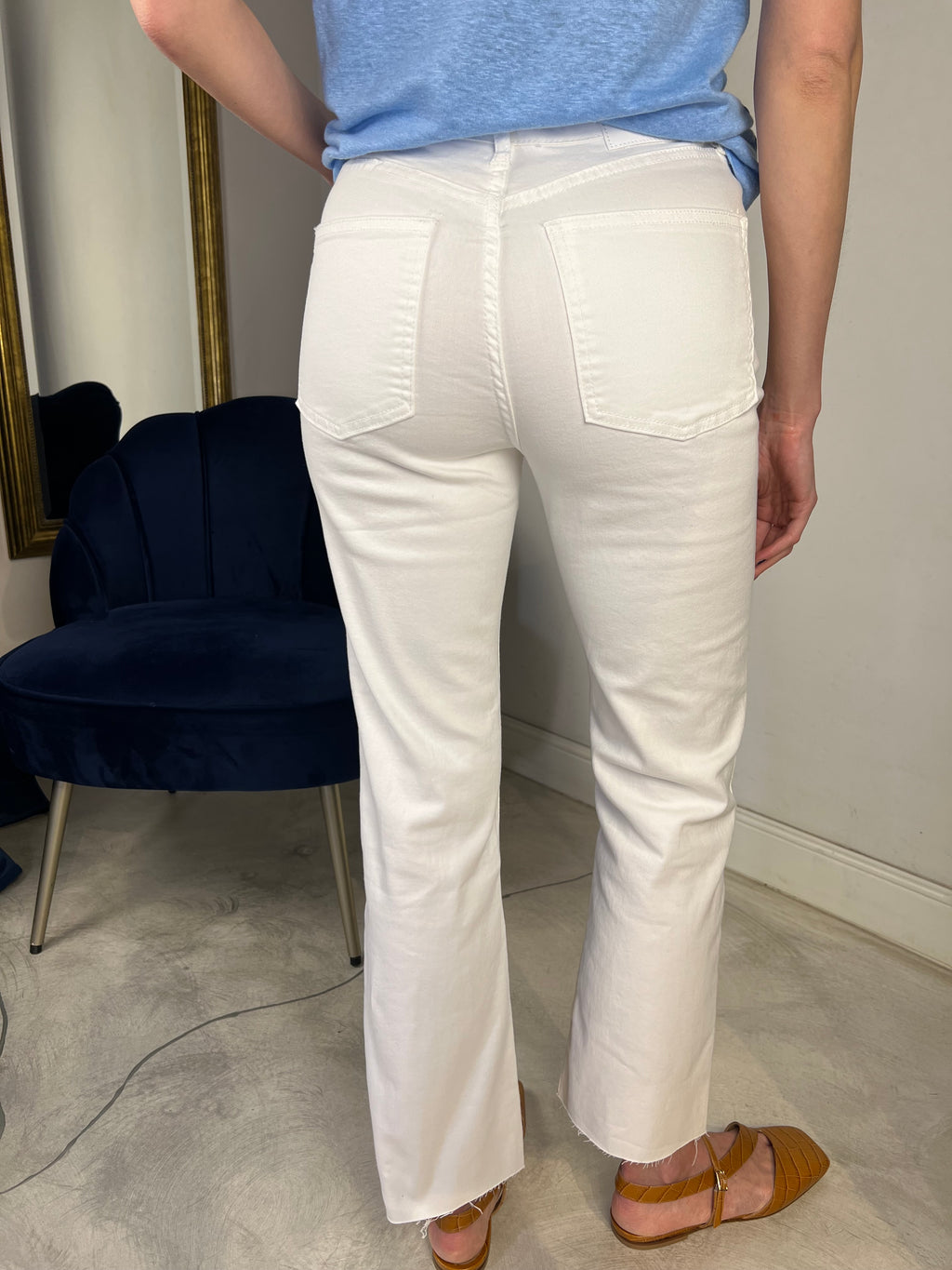 Jeans bianco cropped