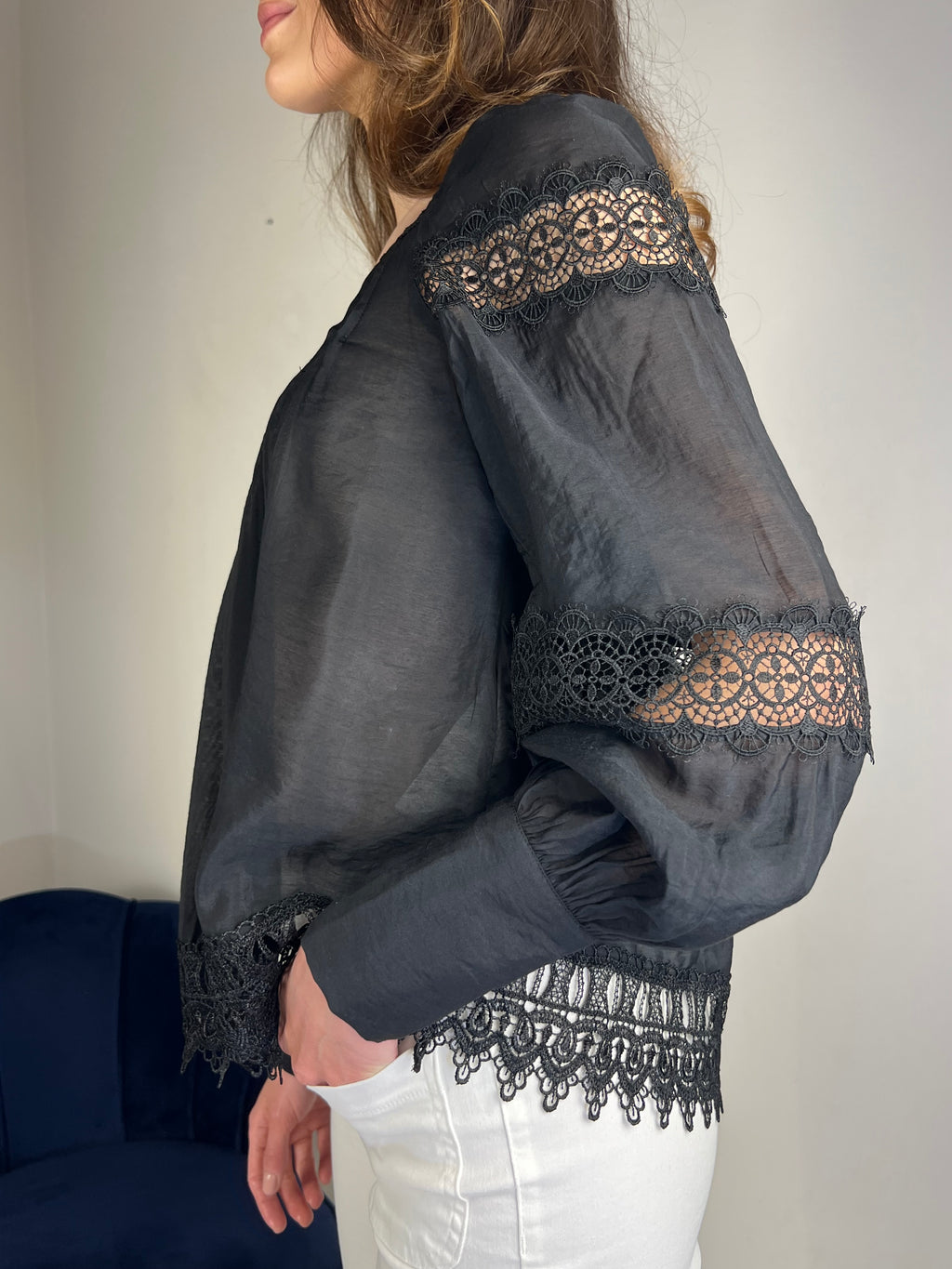Camicia con bordature