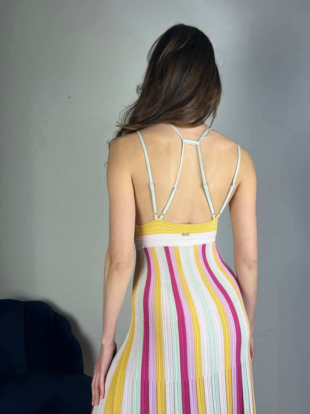 Abito lungo multicolor