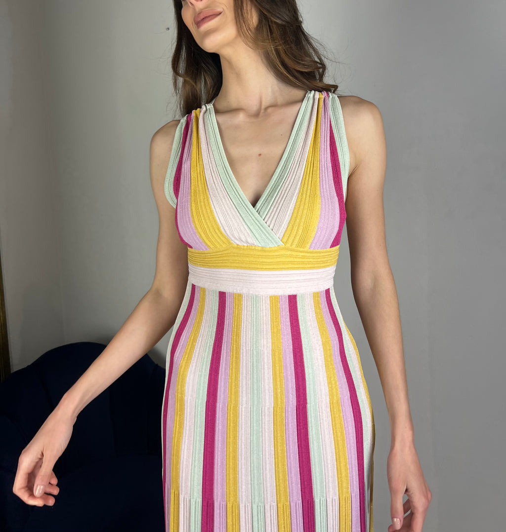 Abito lungo multicolor