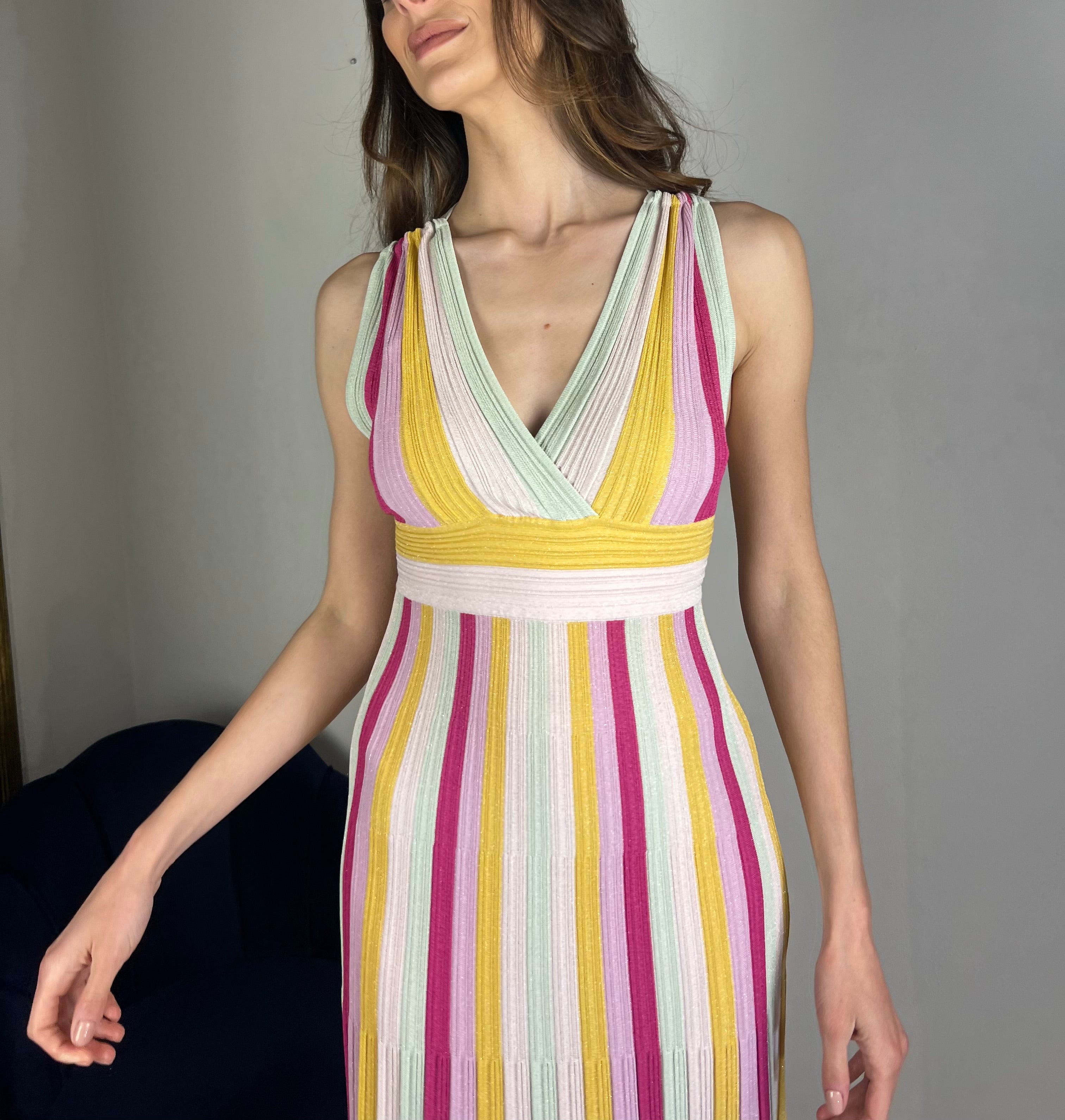 Abito lungo multicolor