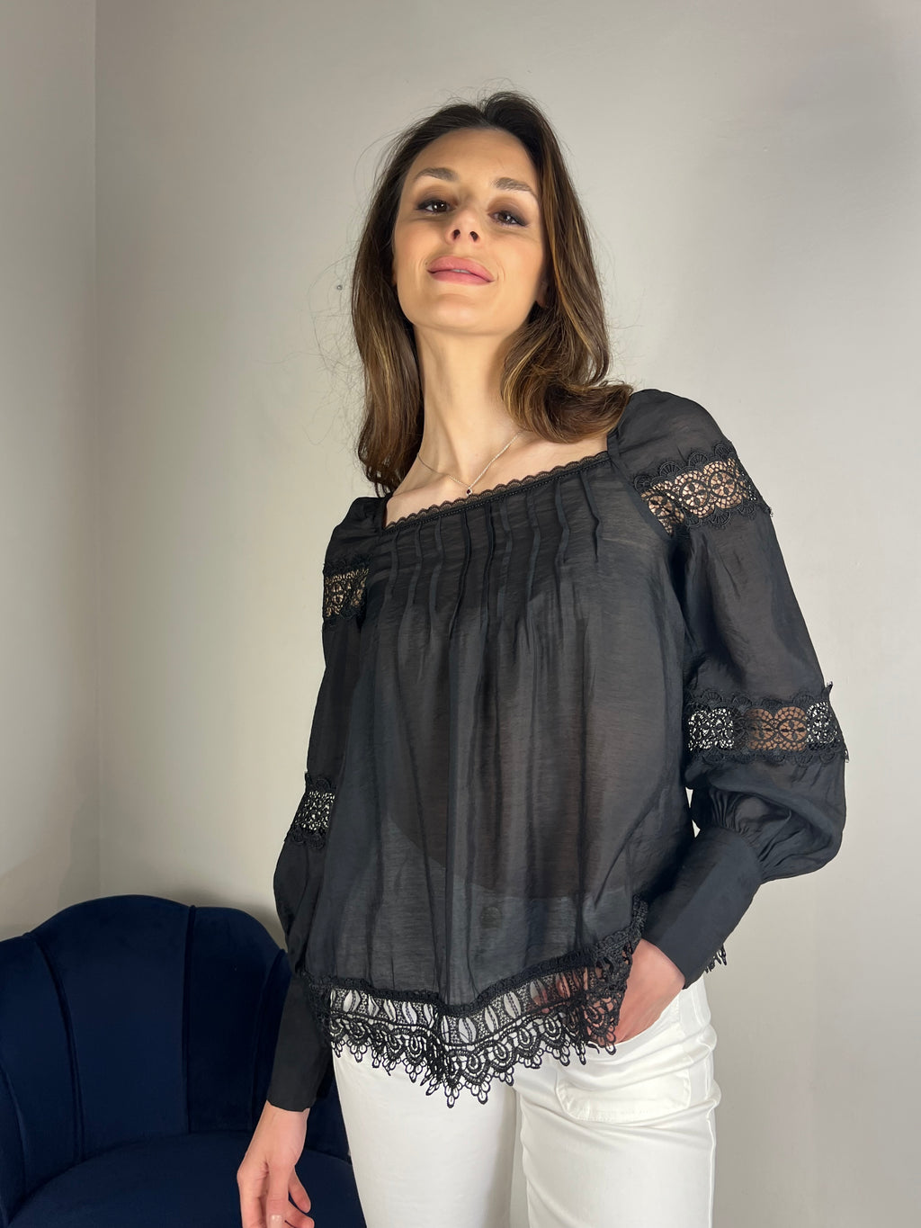Camicia con bordature