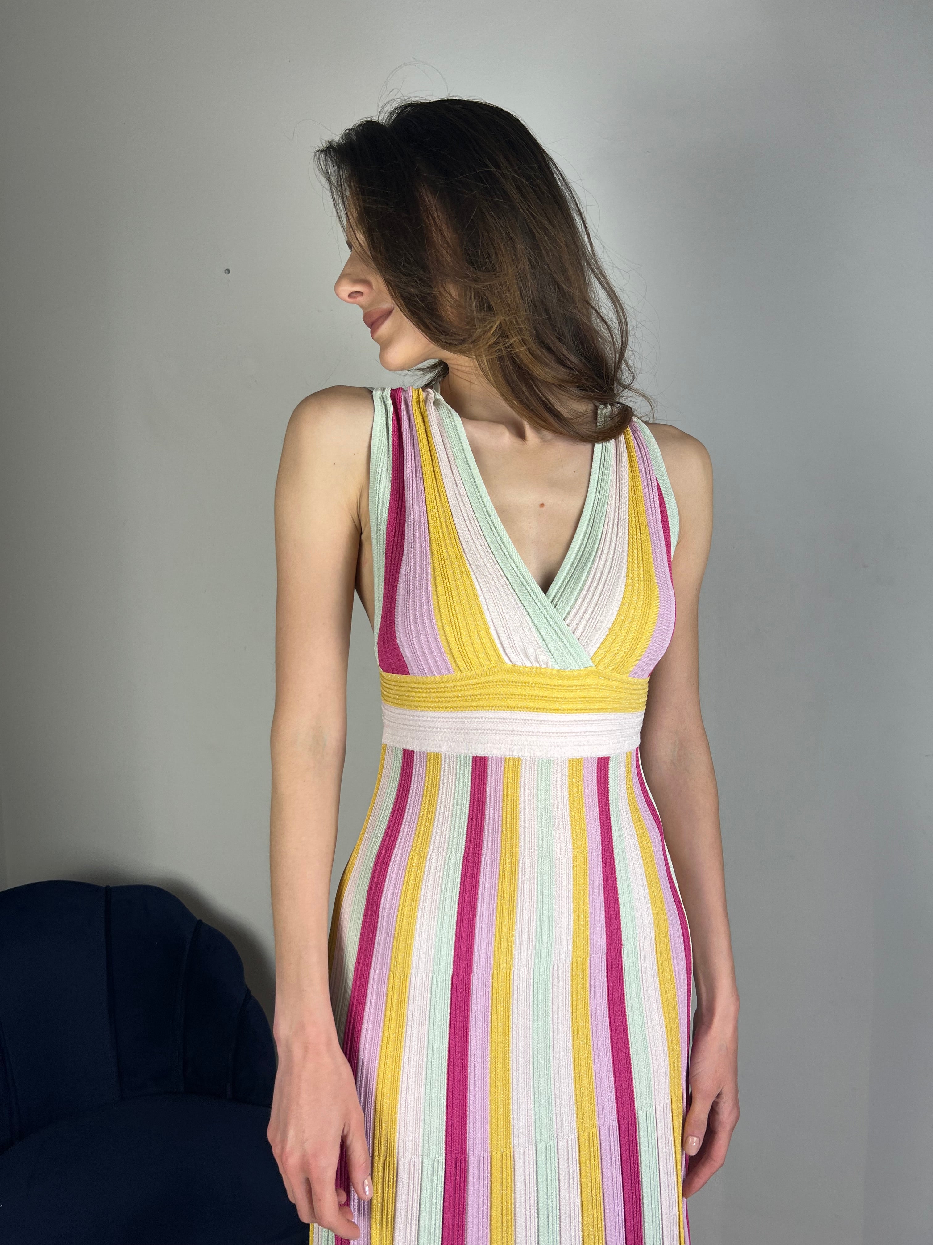 Abito lungo multicolor