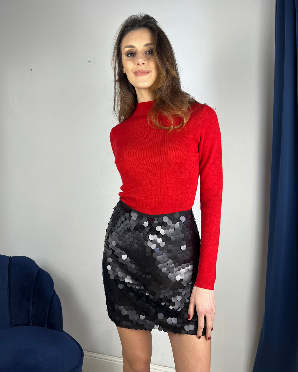 Maglia rossa lurex