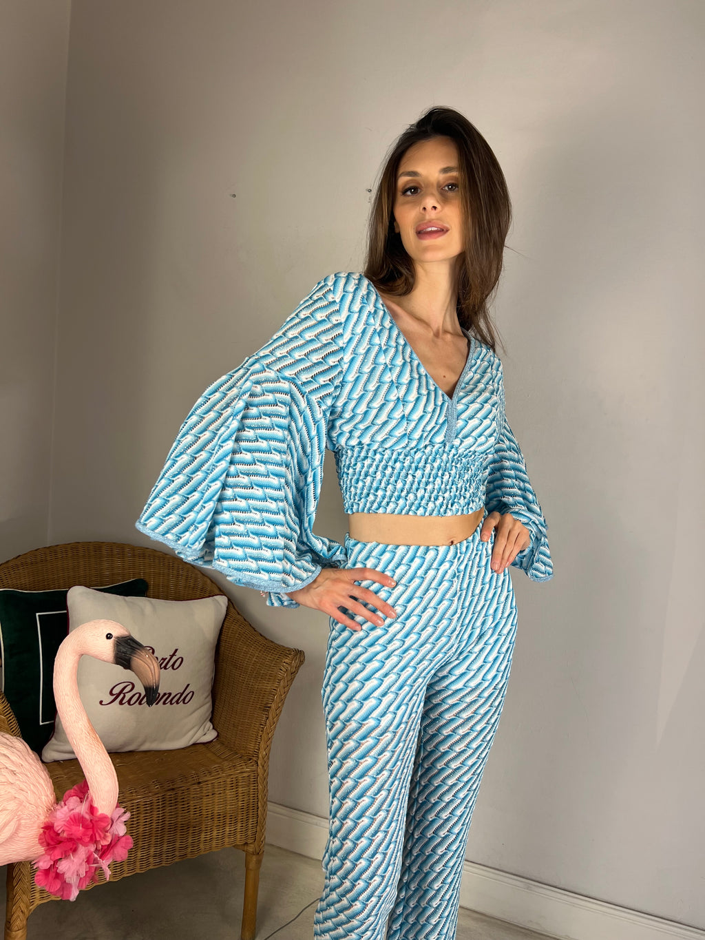 Completo coordinato top e pantalone