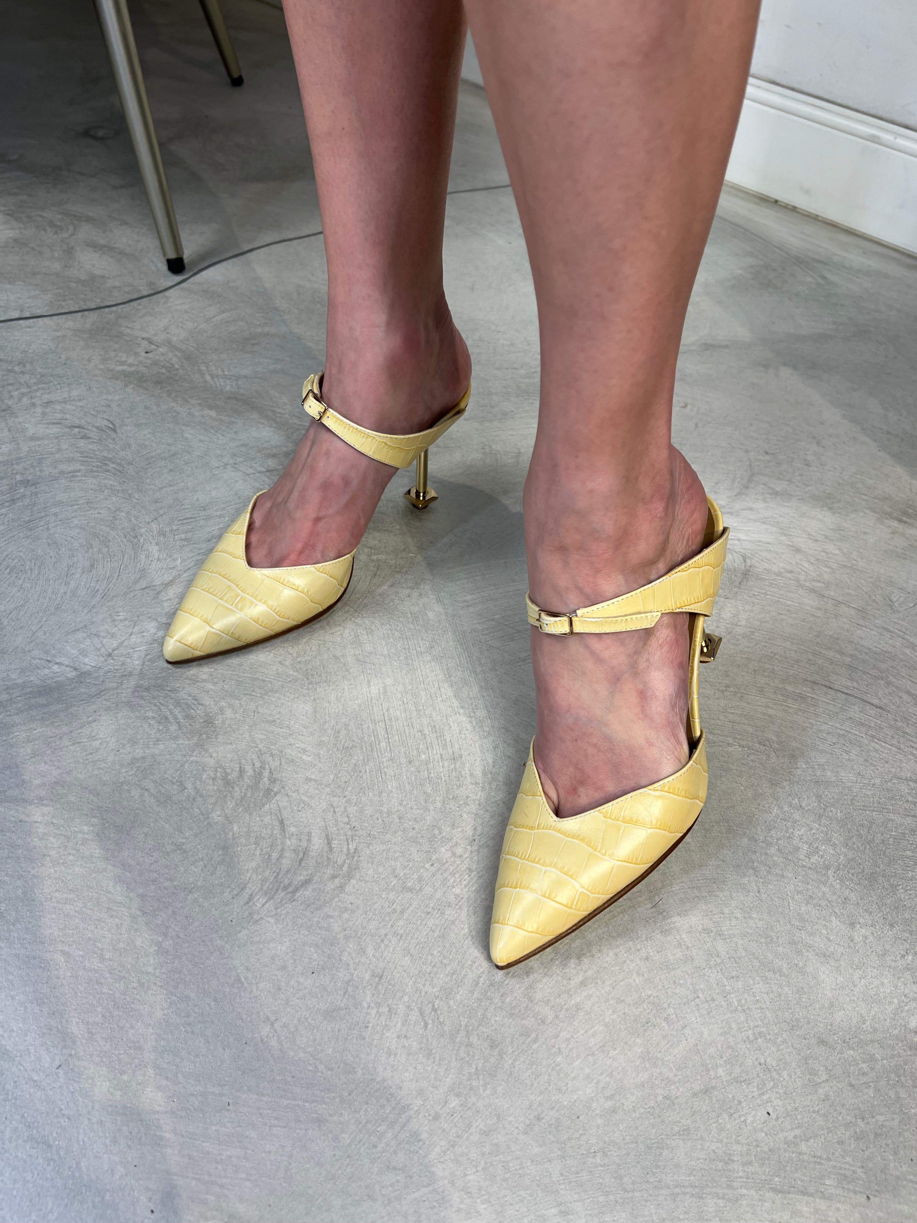 Sabot giallo stampa cocco