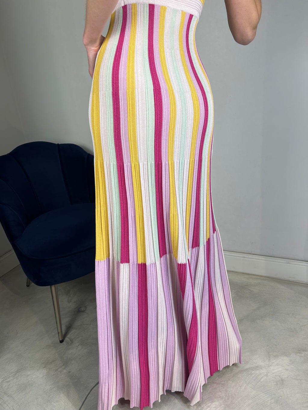 Abito lungo multicolor