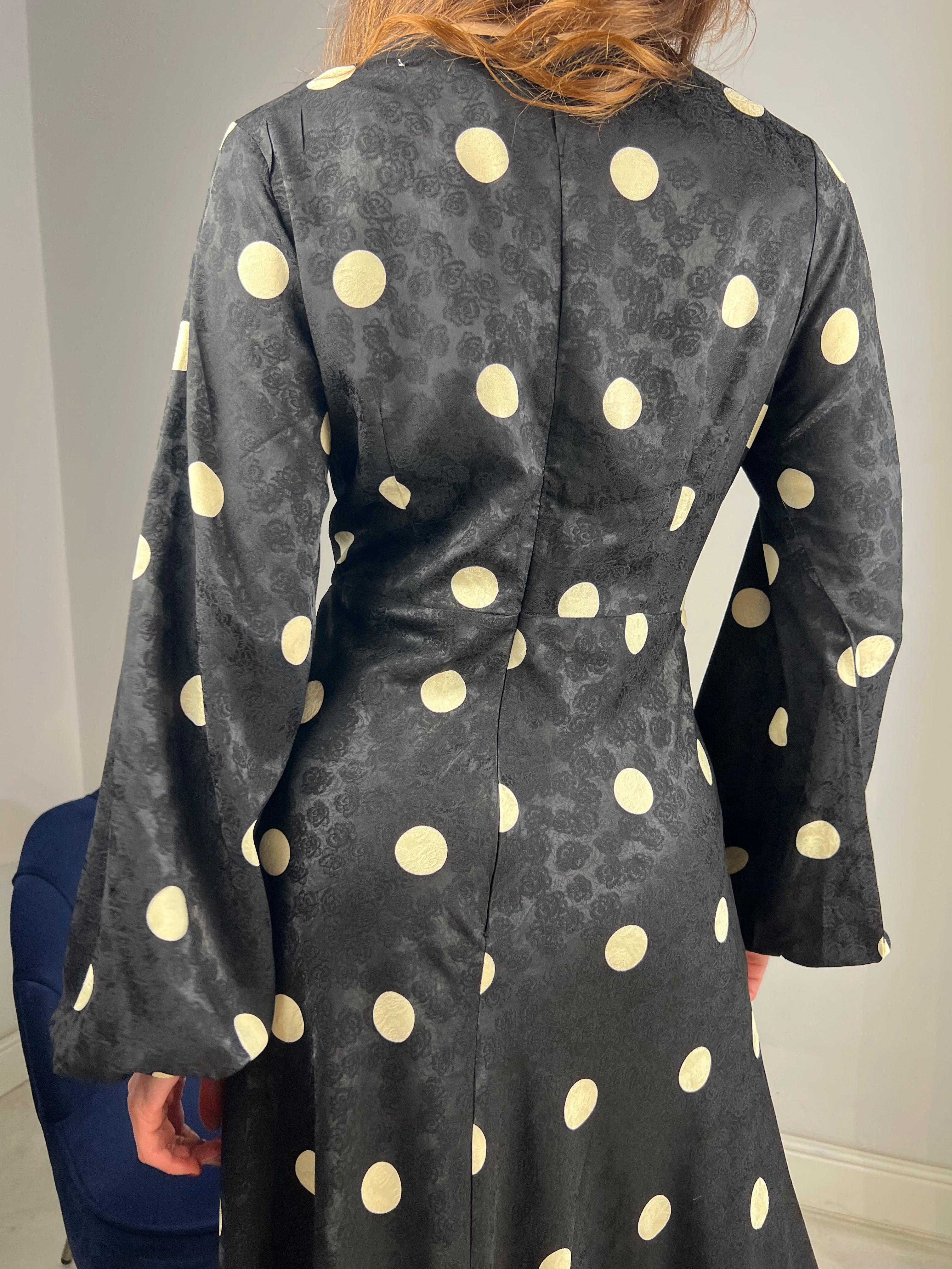 Abito lungo maxi pois