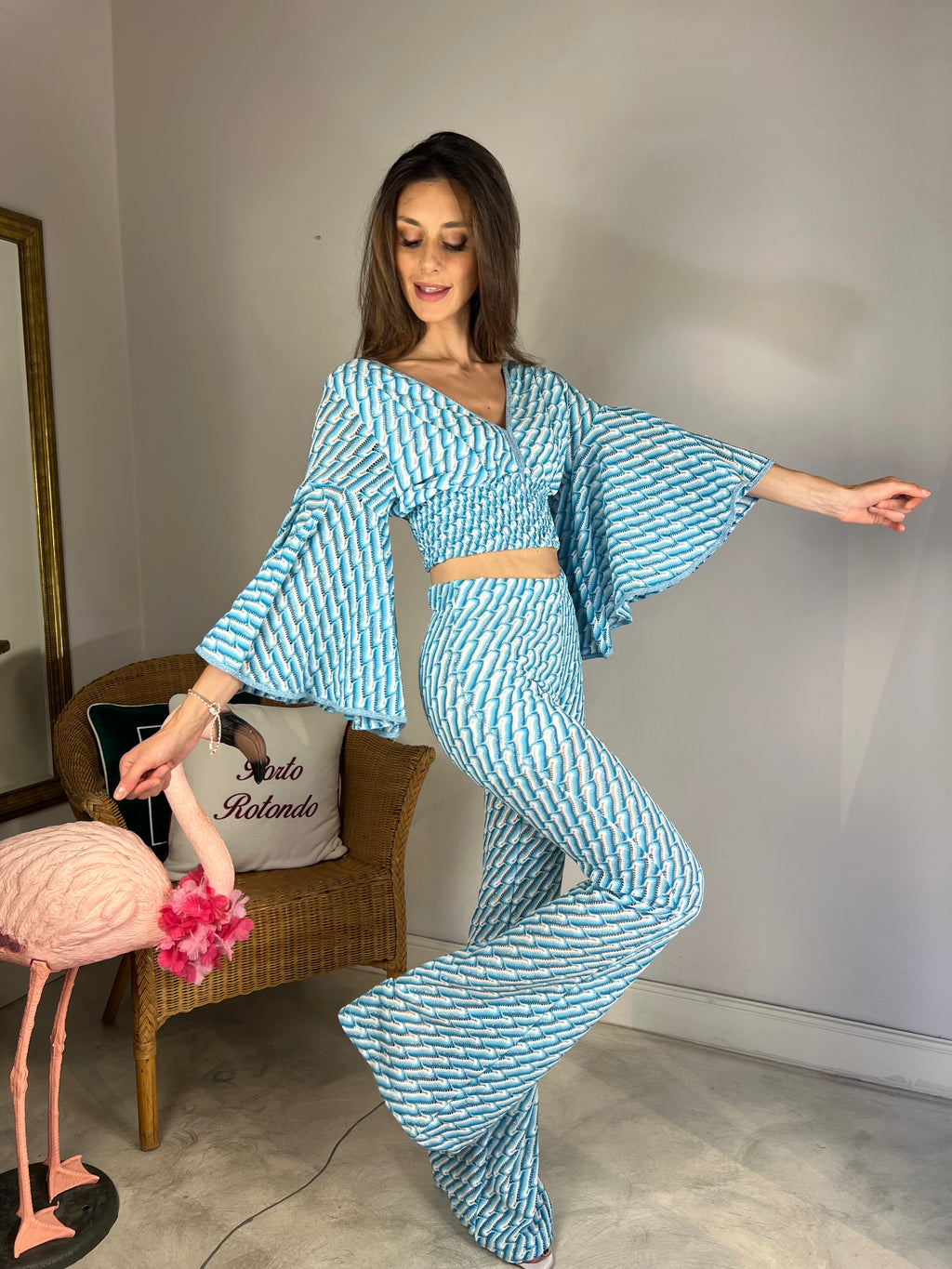 Completo coordinato top e pantalone