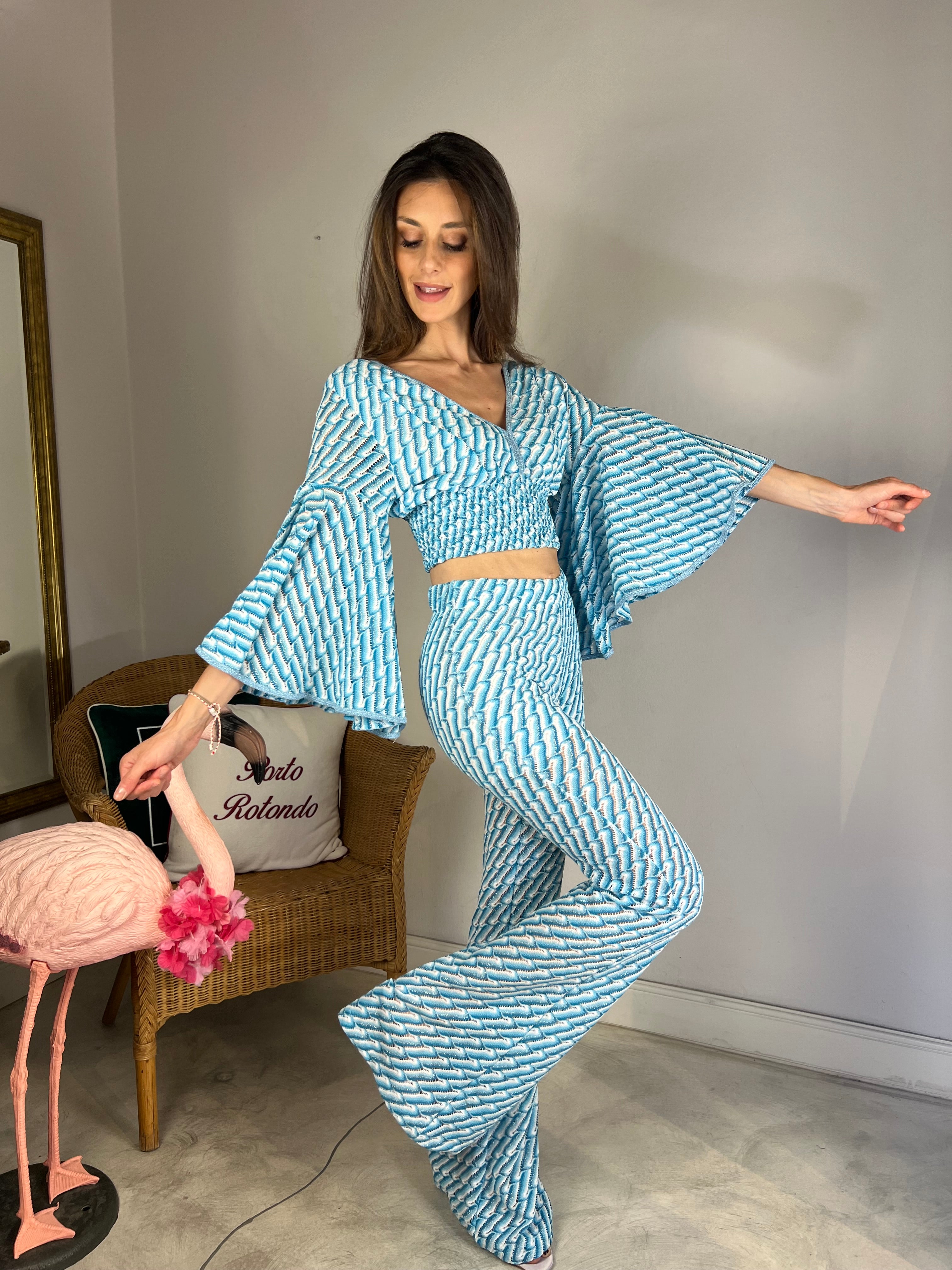 Completo coordinato top e pantalone