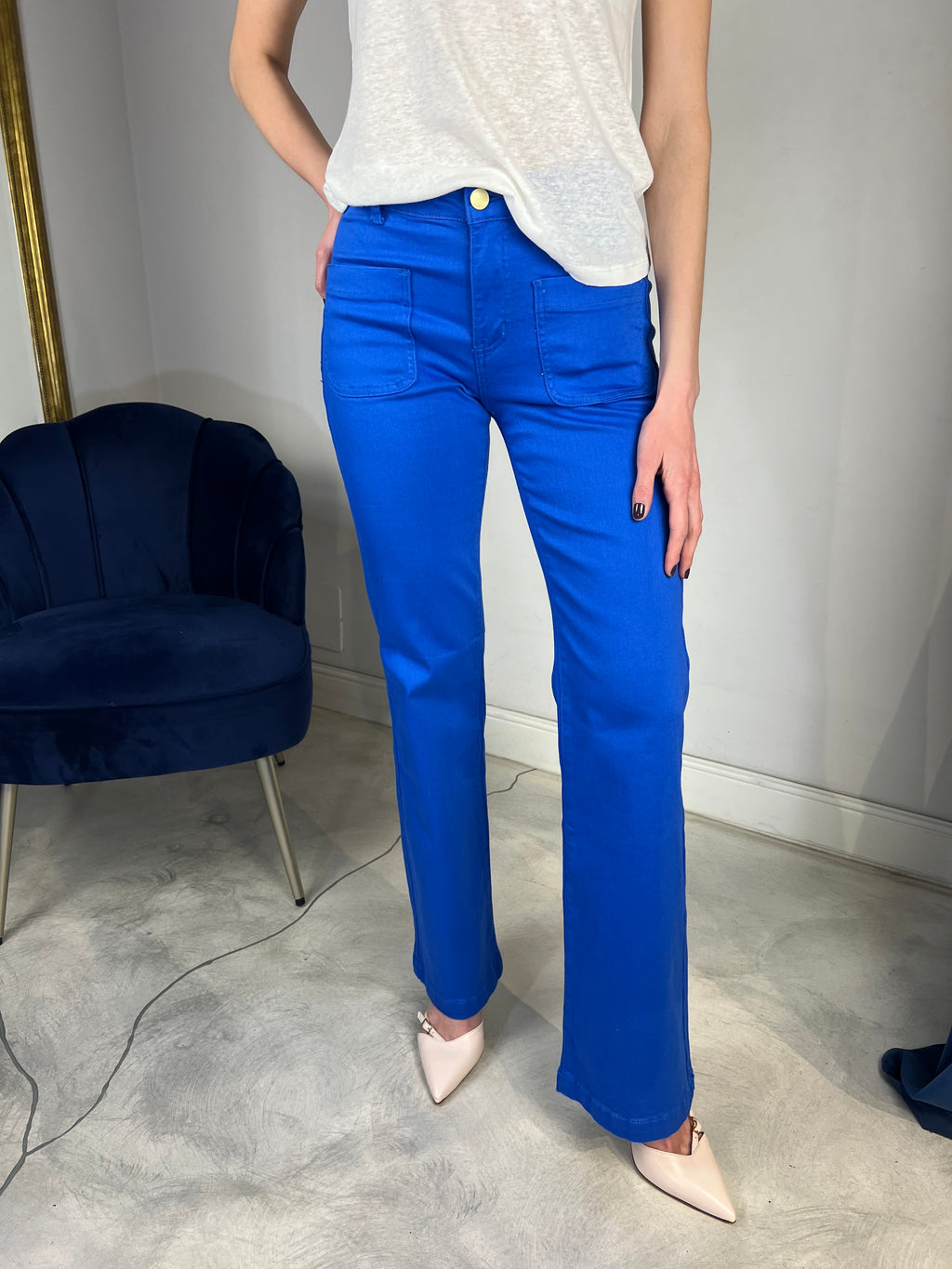 Pantalone blu elettrico