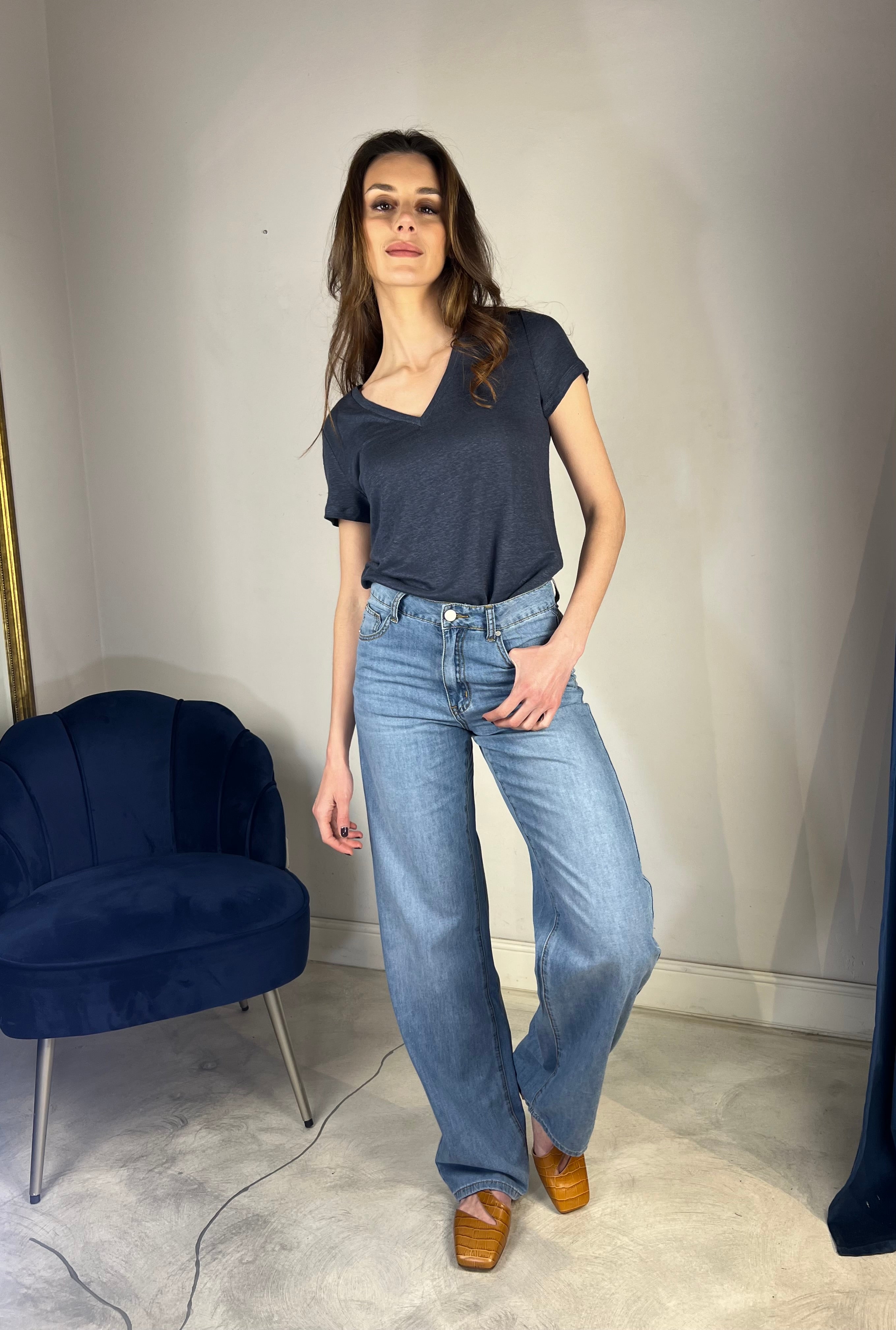 Jeans Wide Leg leggero