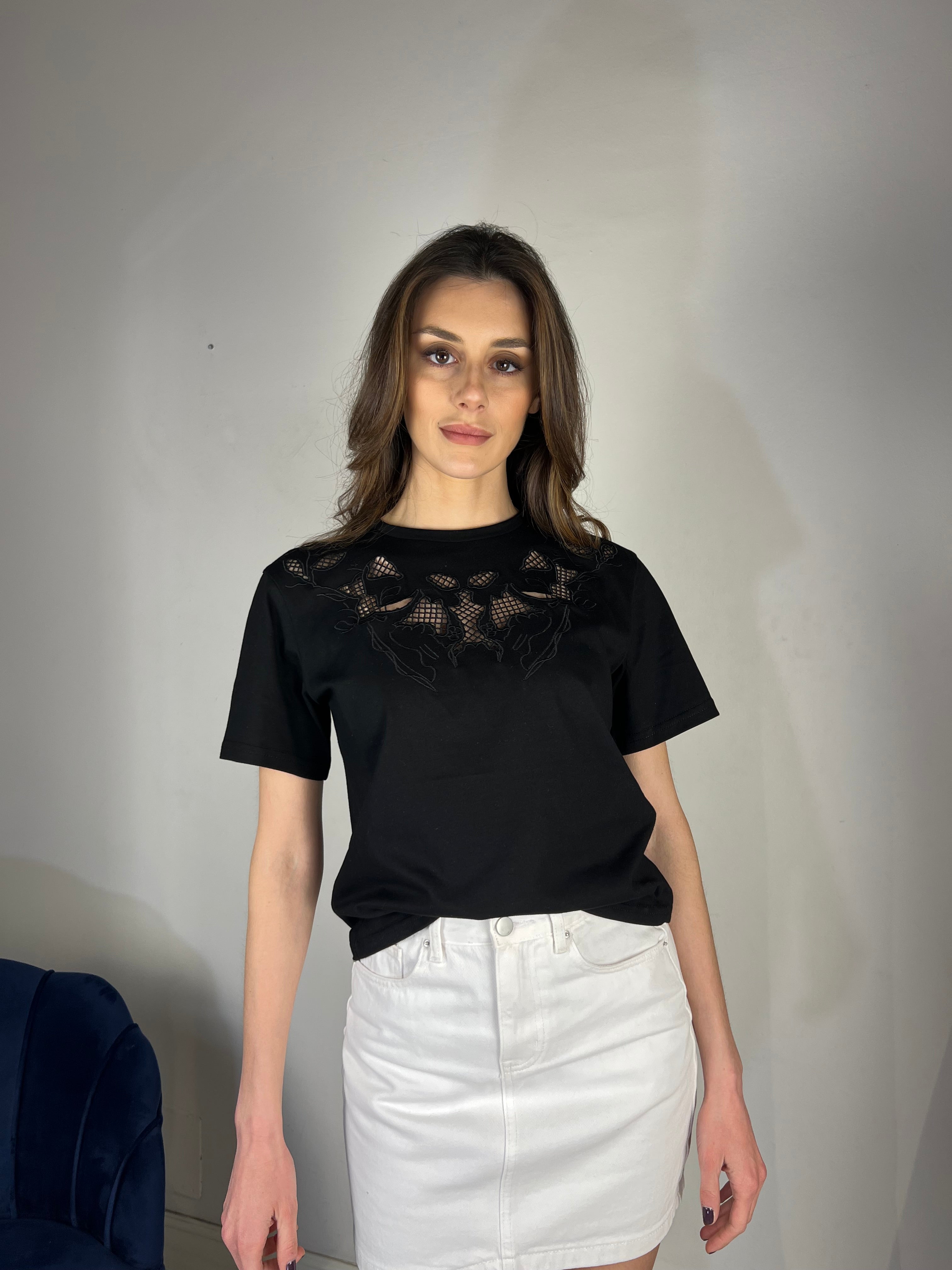 Tshirt traforata nera