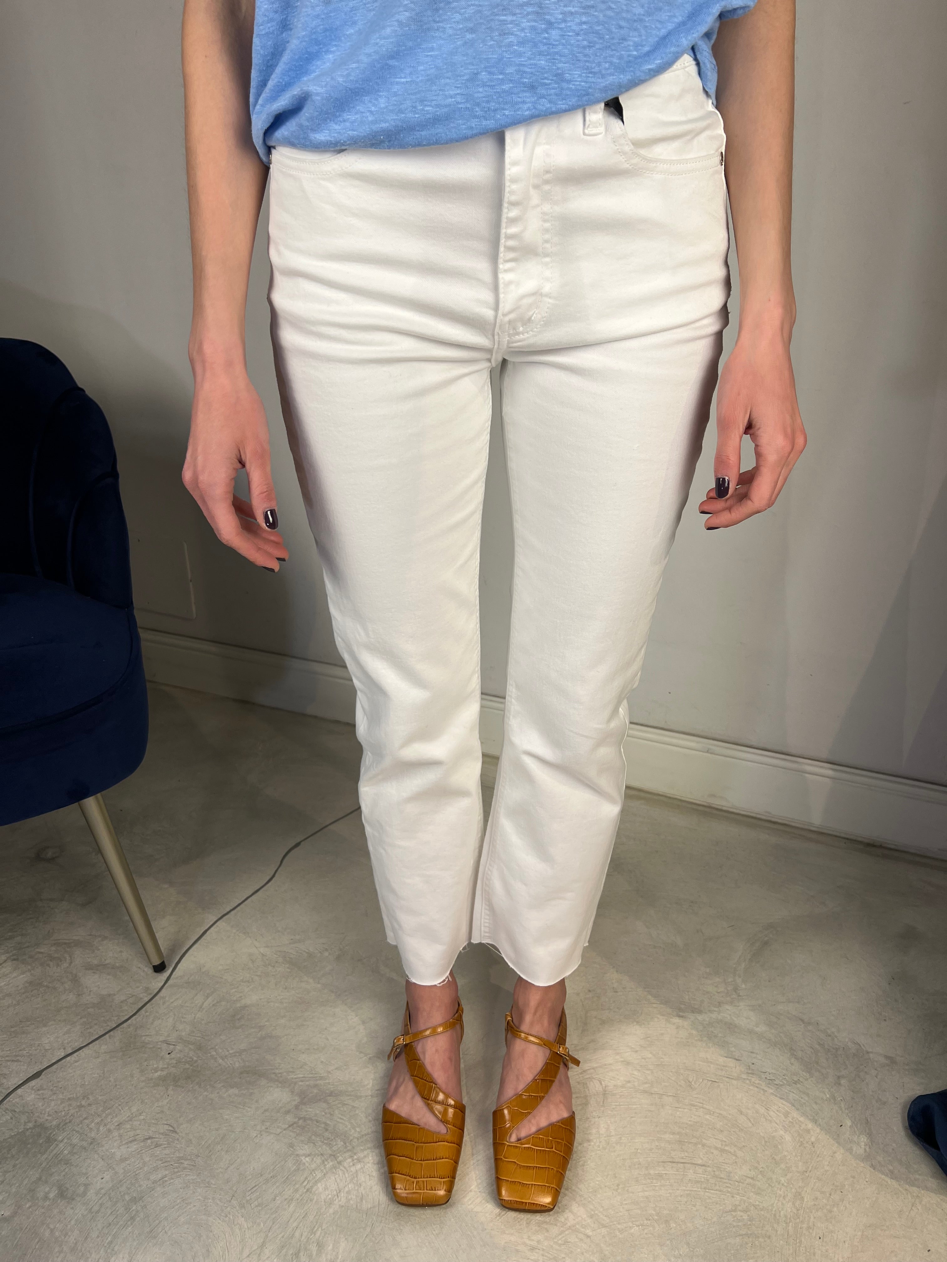 Jeans bianco cropped