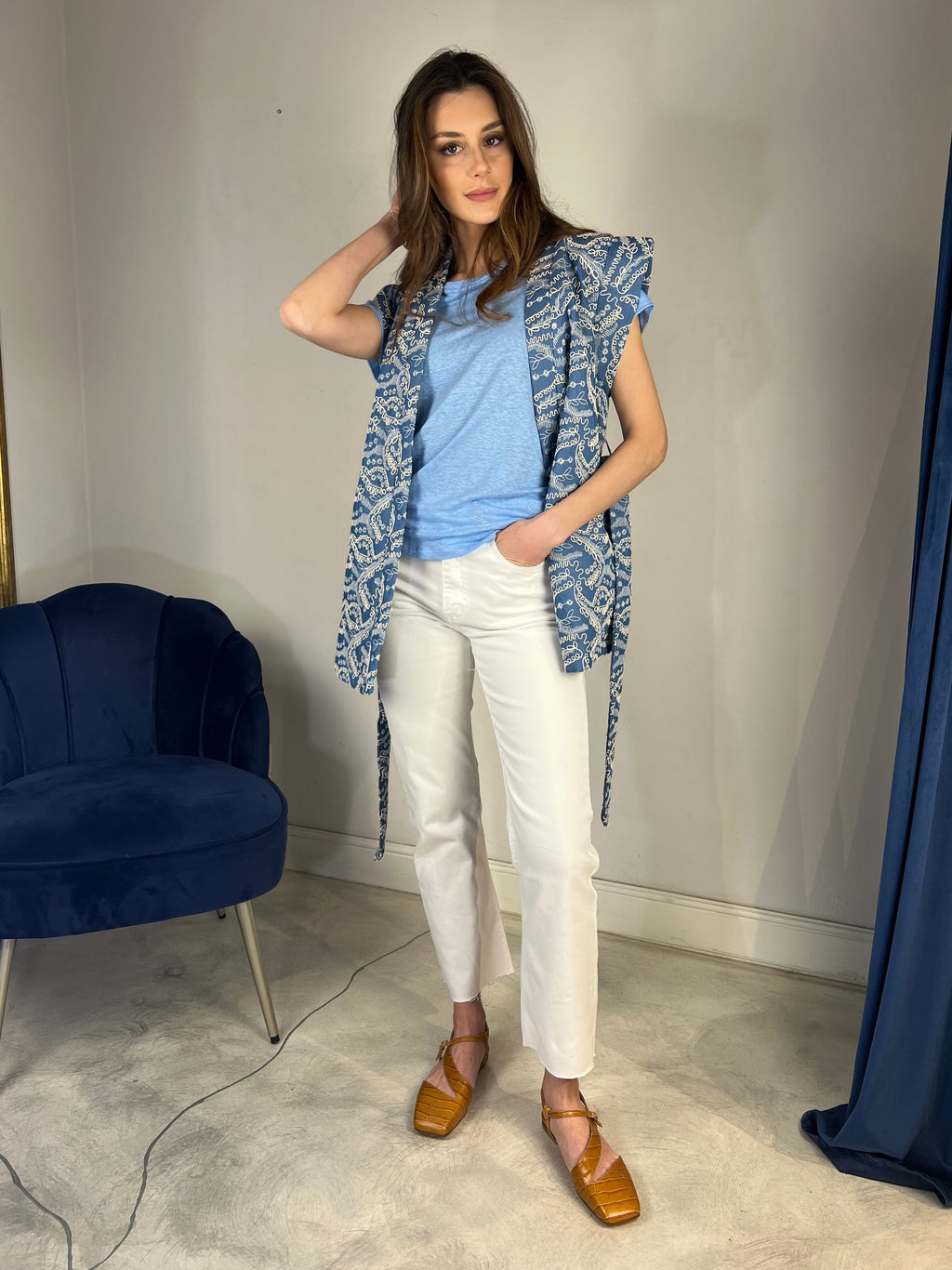 Jeans bianco cropped