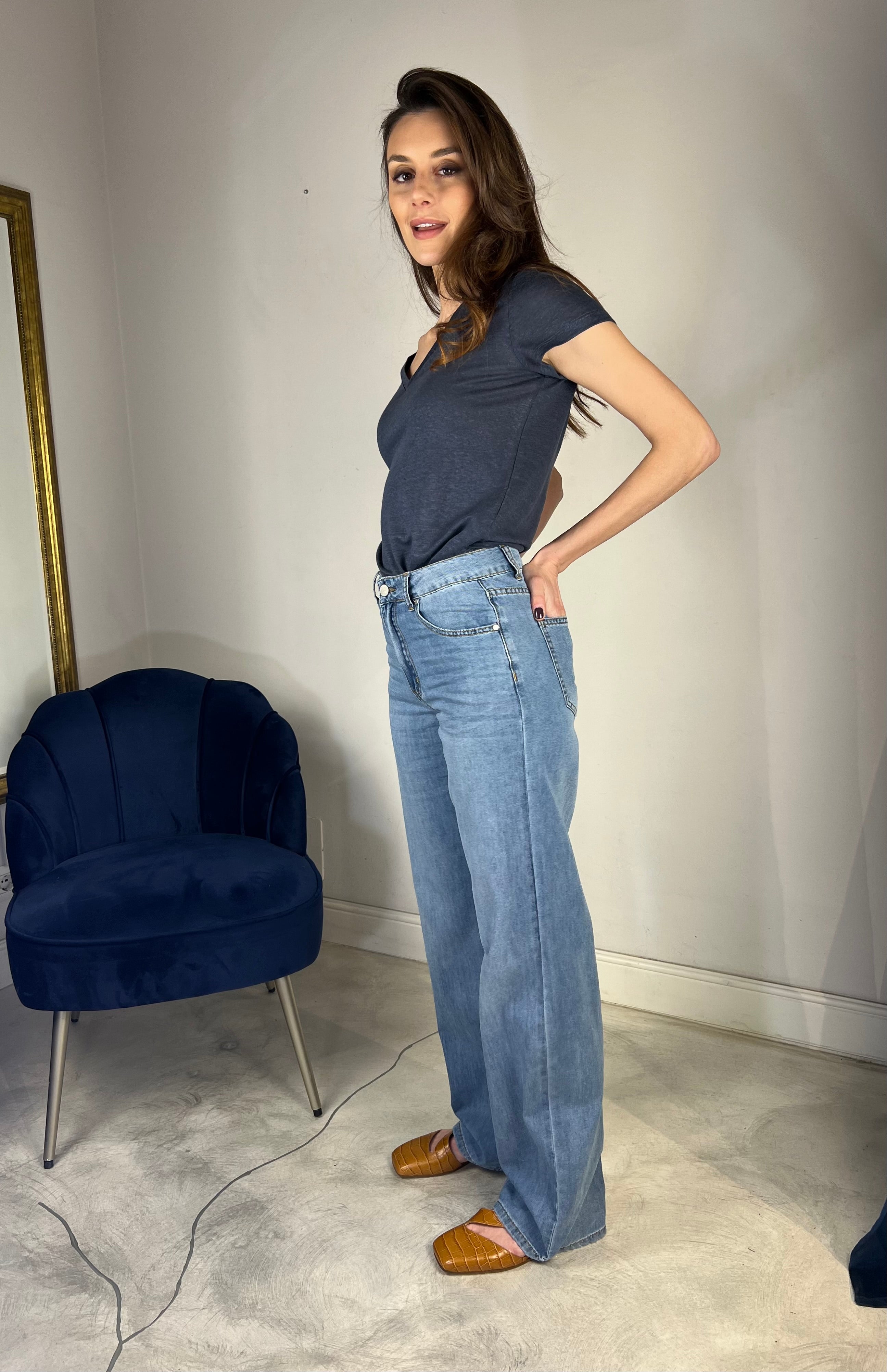 Jeans Wide Leg leggero