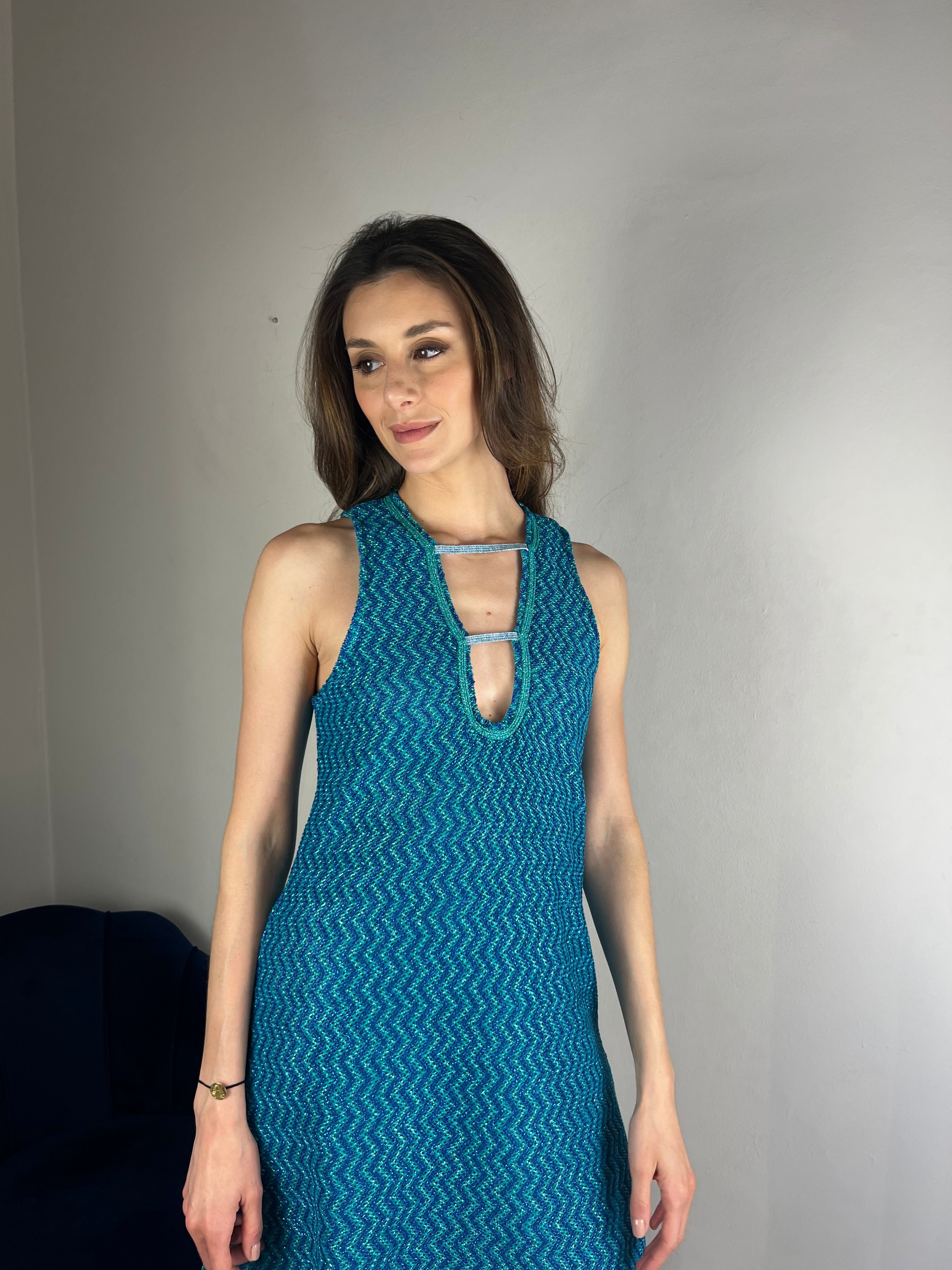 Abito corto turchese