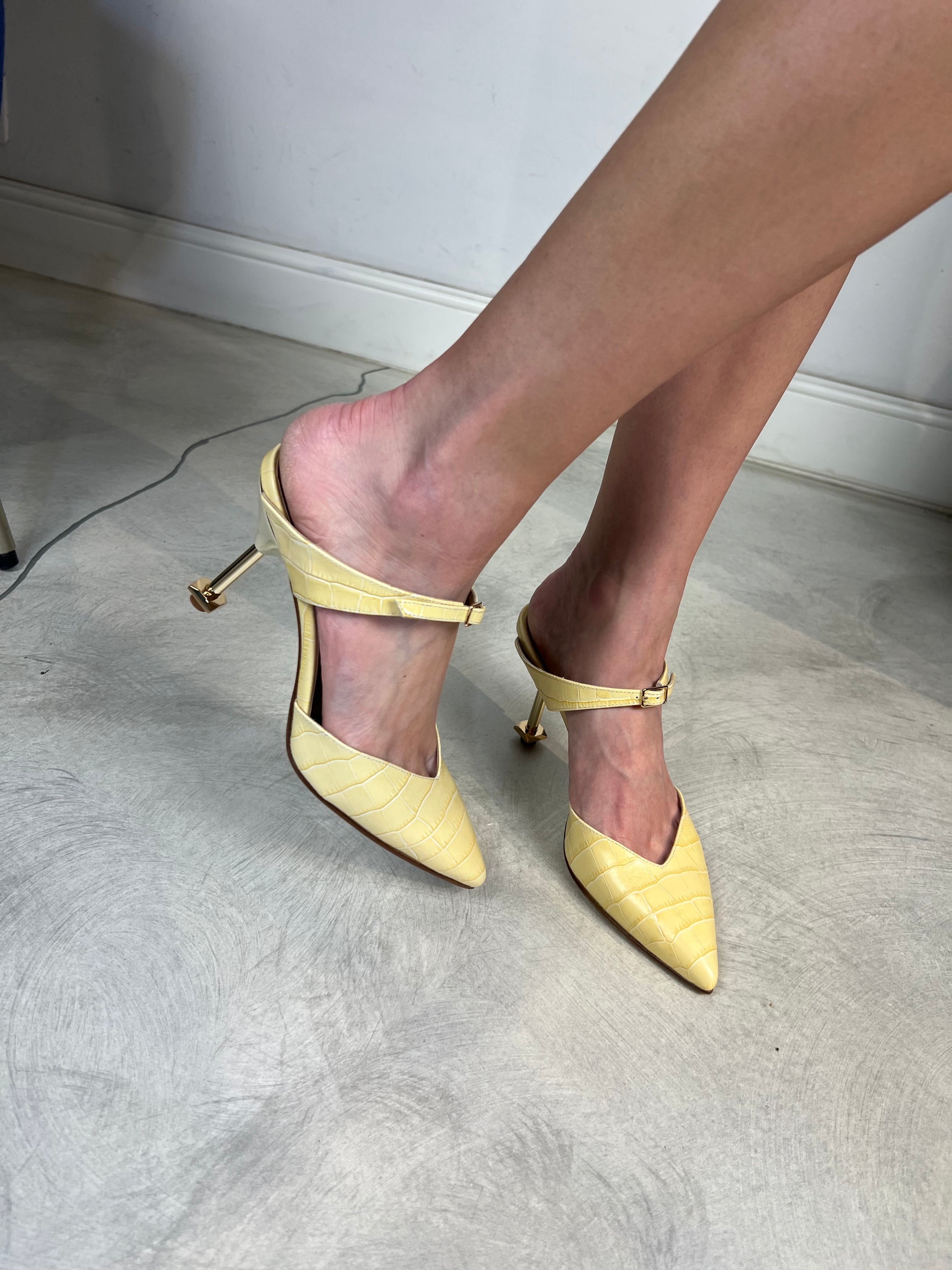 Sabot giallo stampa cocco