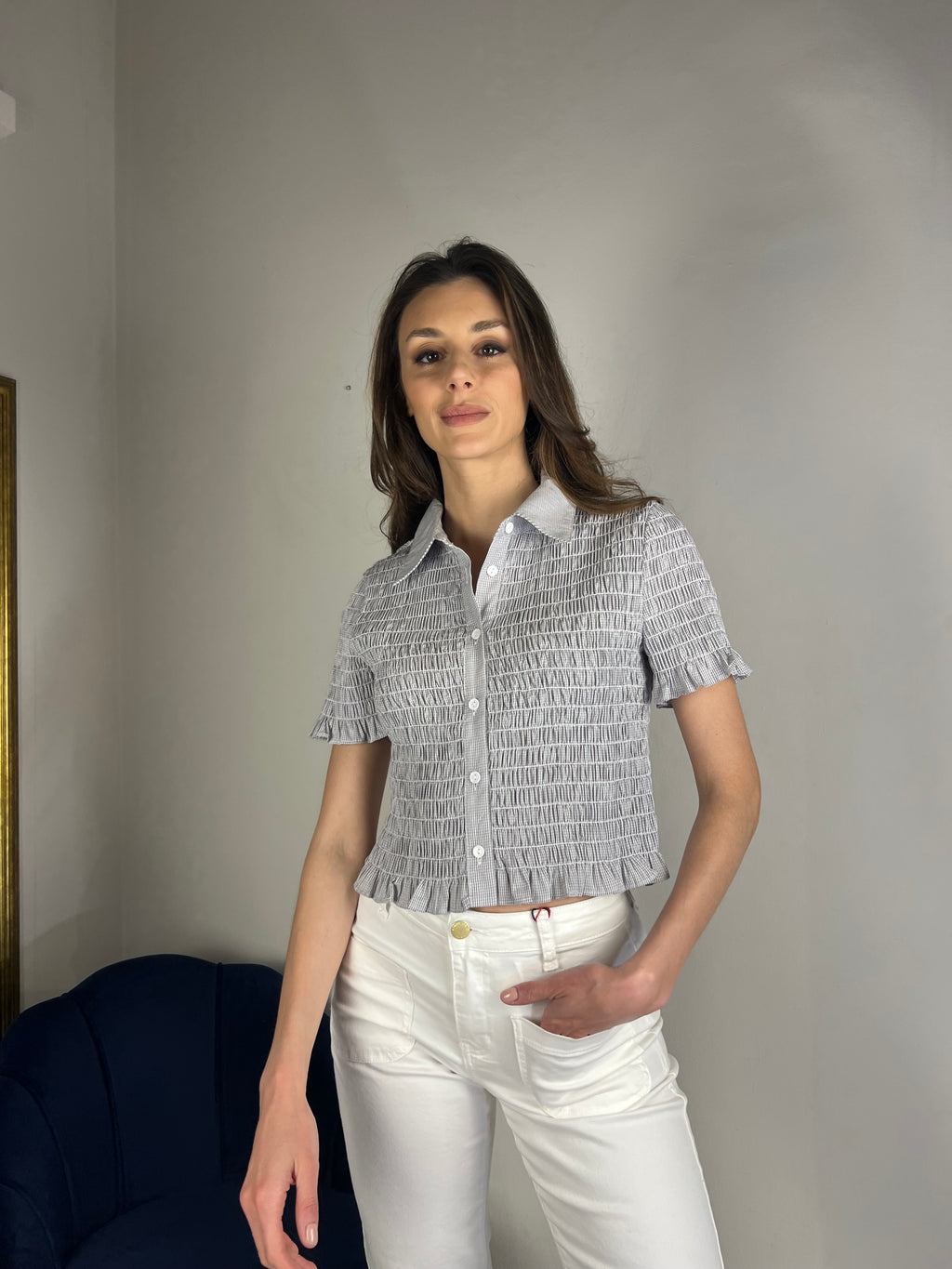 Camicia arricciata