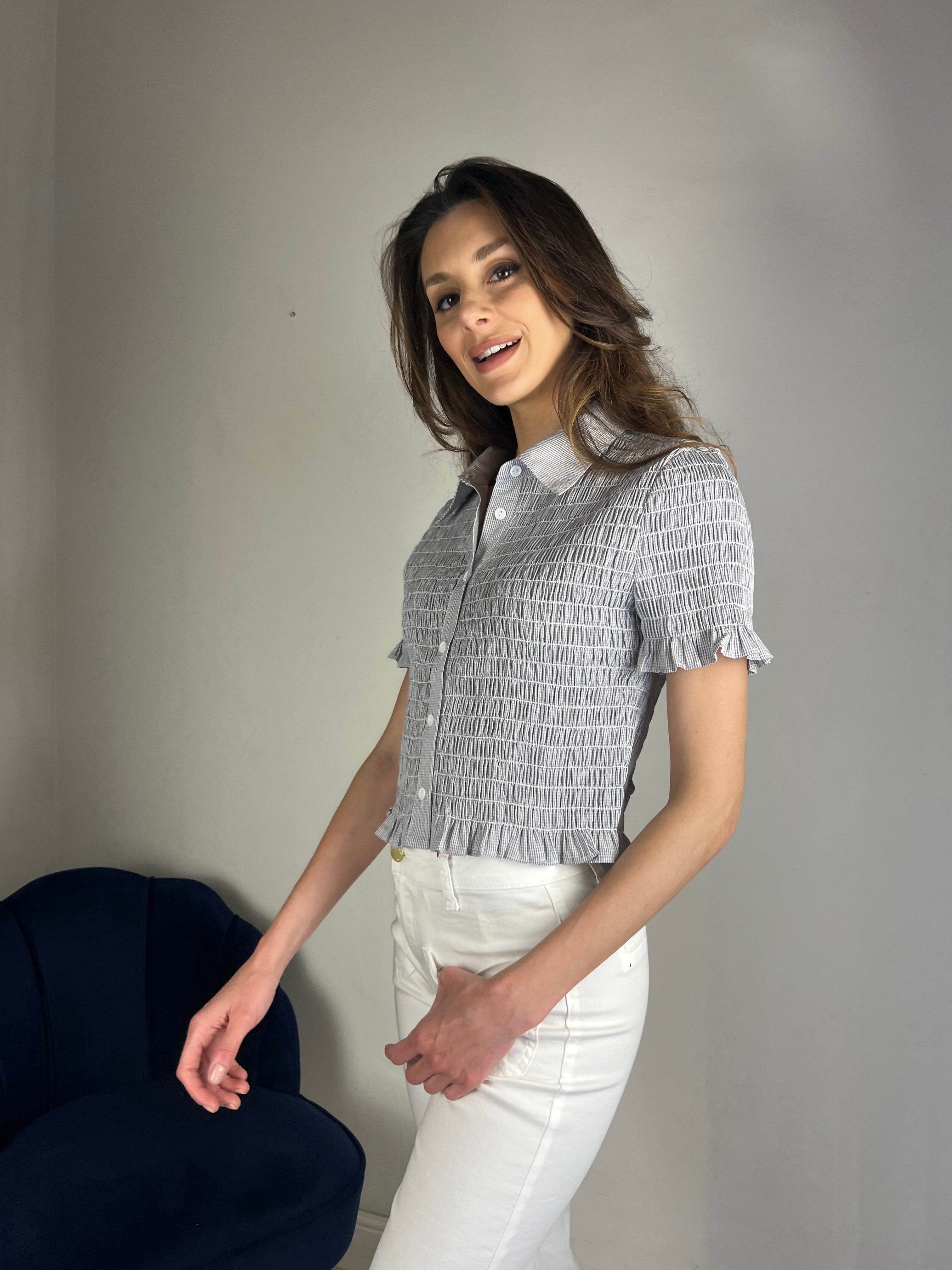 Camicia arricciata