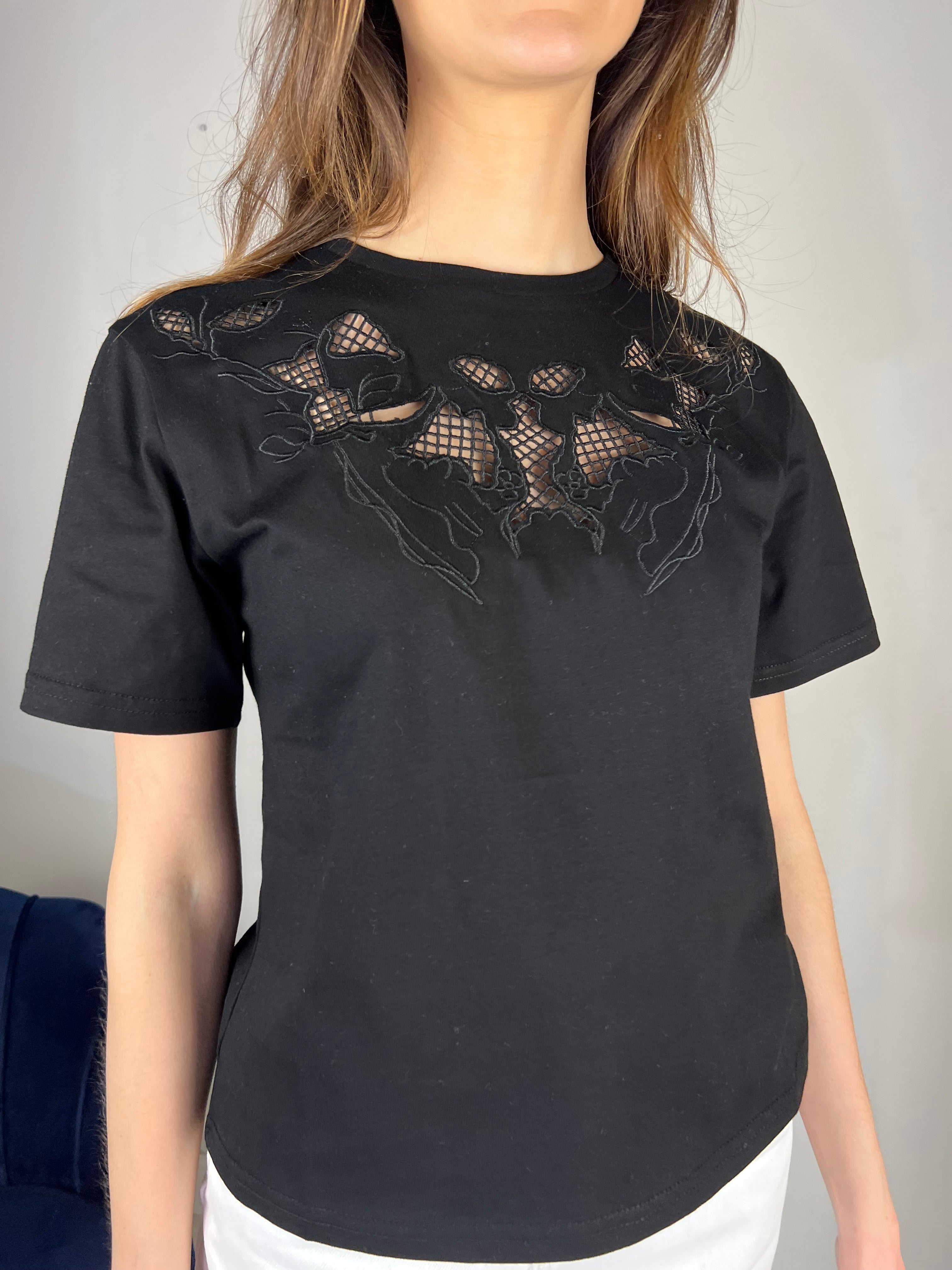 Tshirt traforata nera