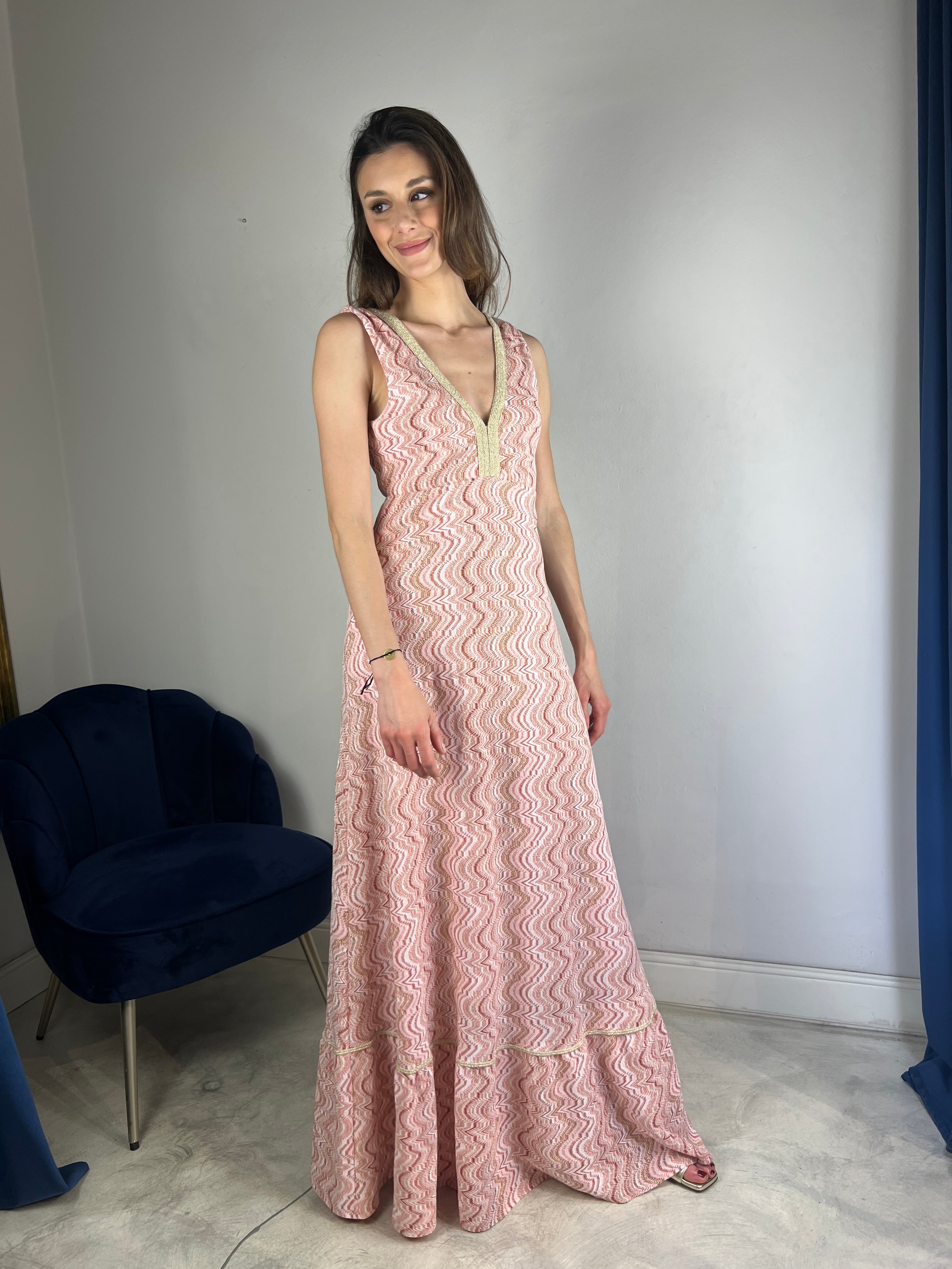 Abito estivo lungo rosa