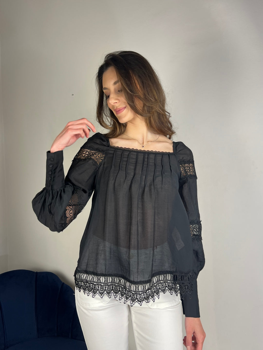 Camicia con bordature