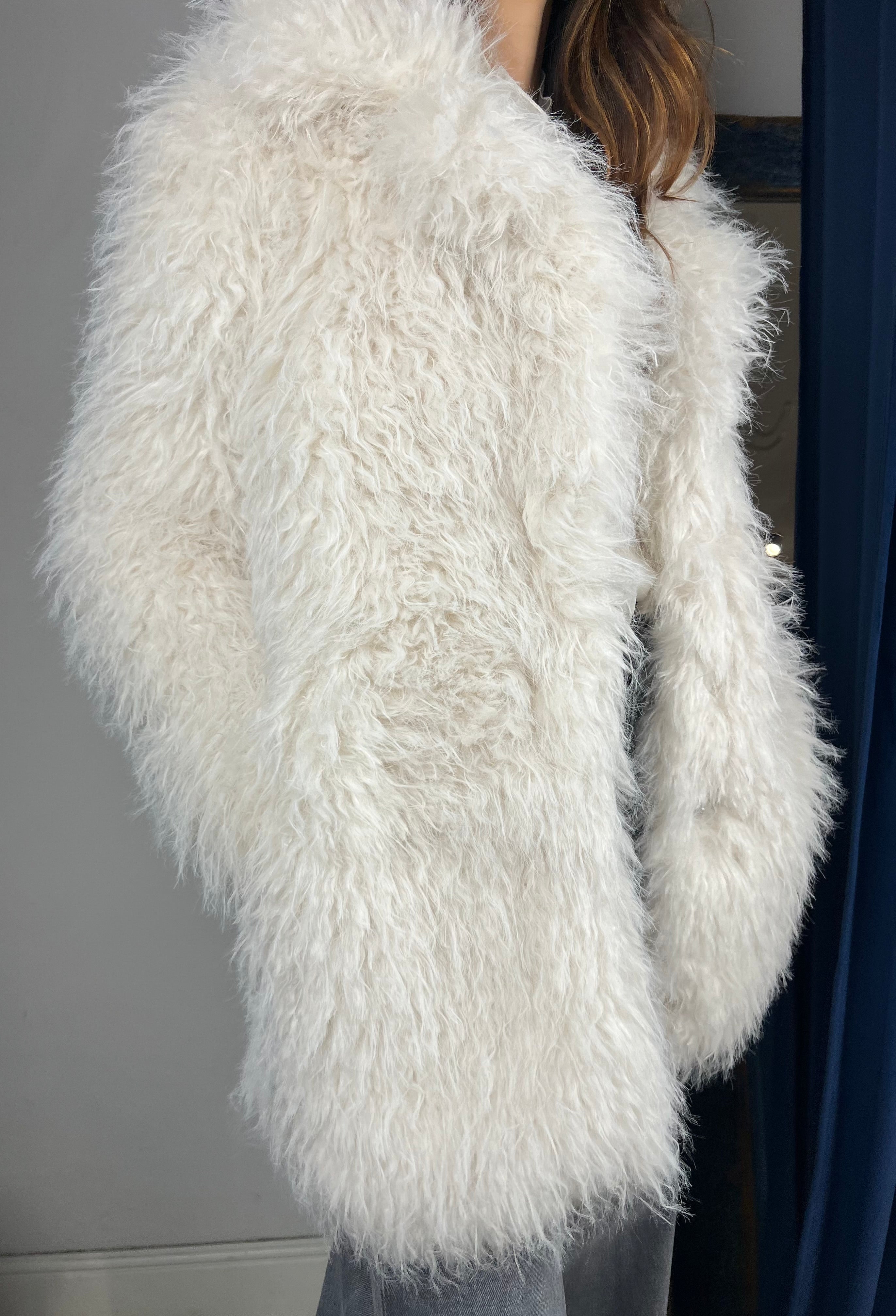 Eco pelliccia bianca