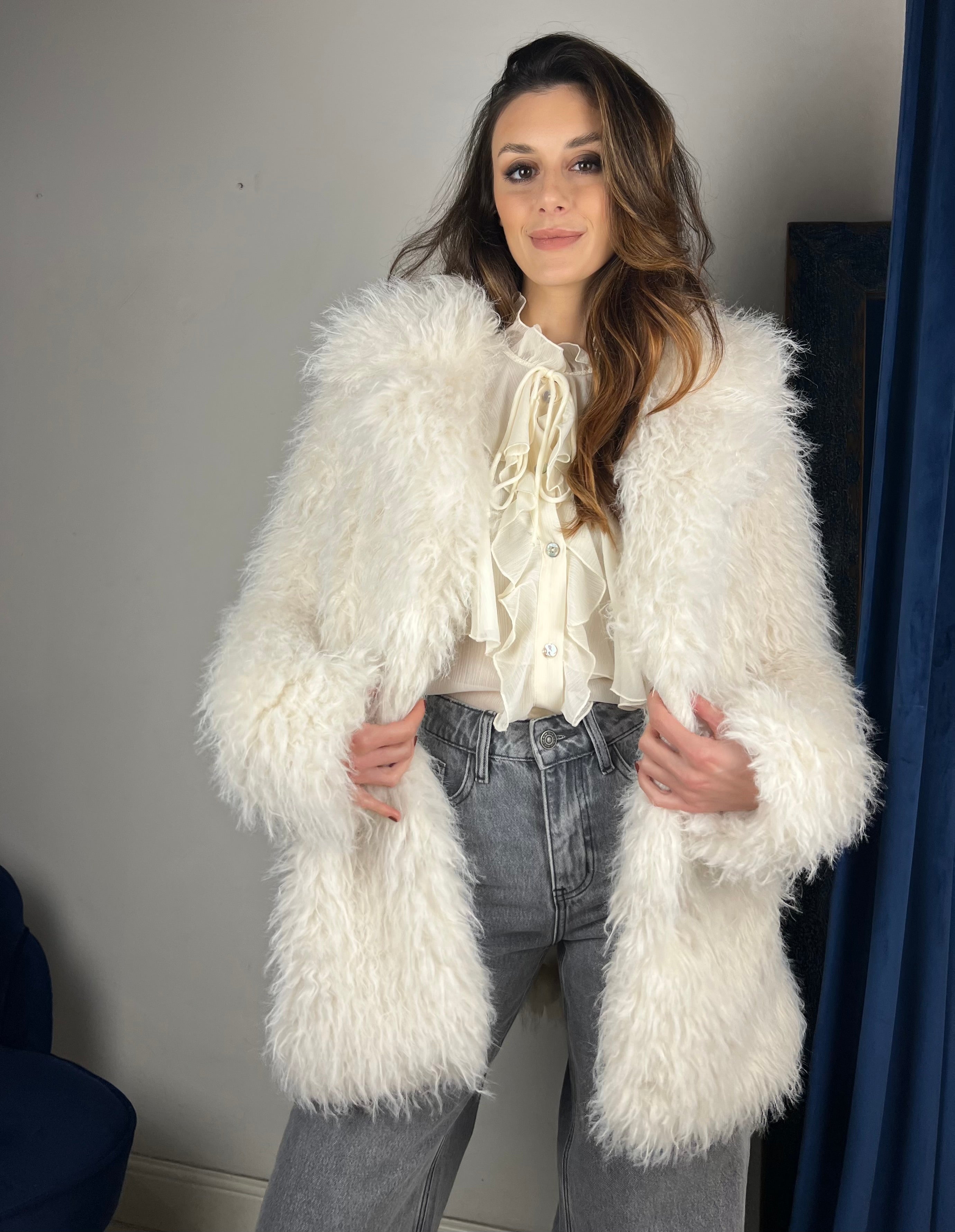 Eco pelliccia bianca