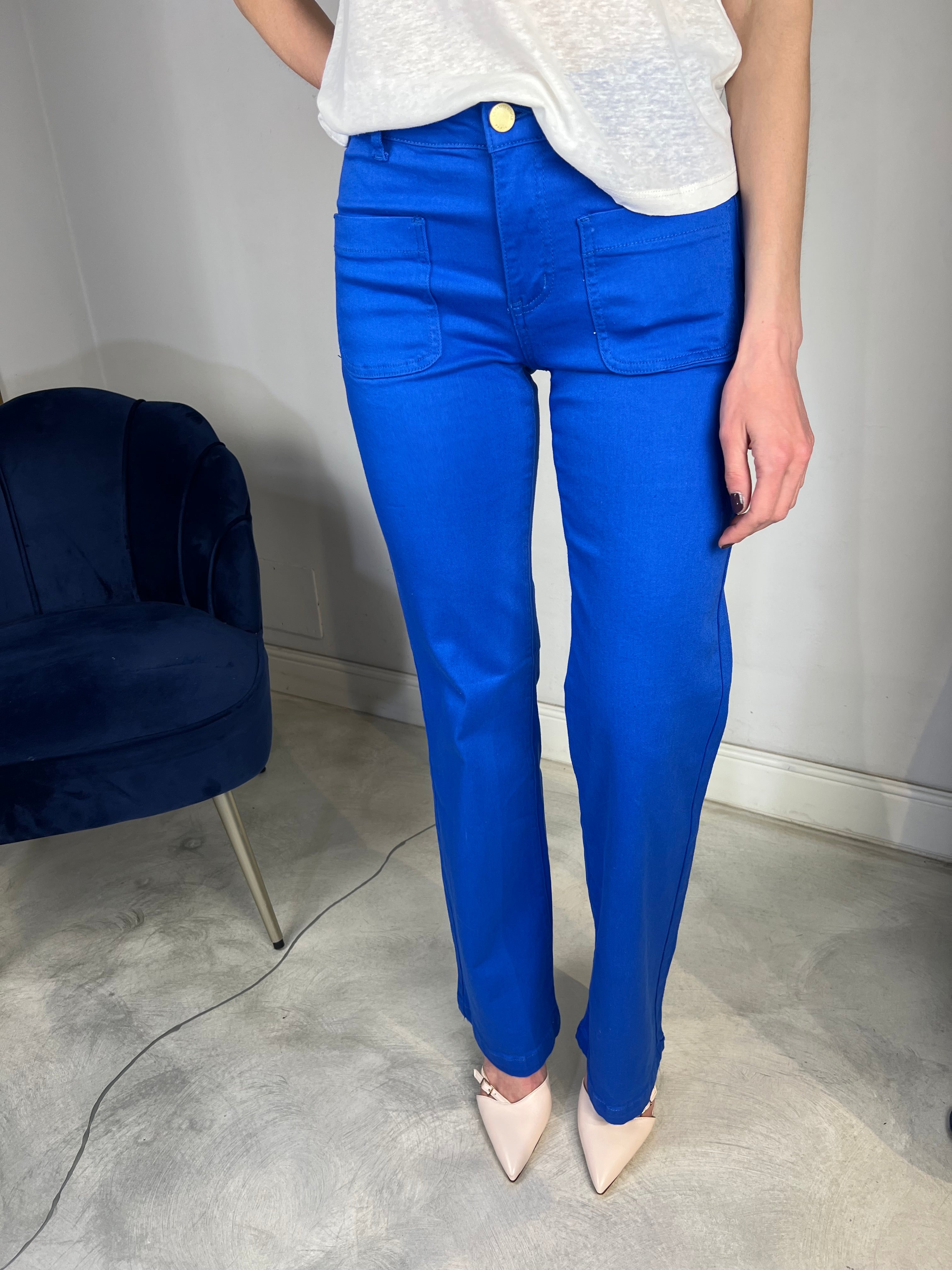 Pantalone blu elettrico