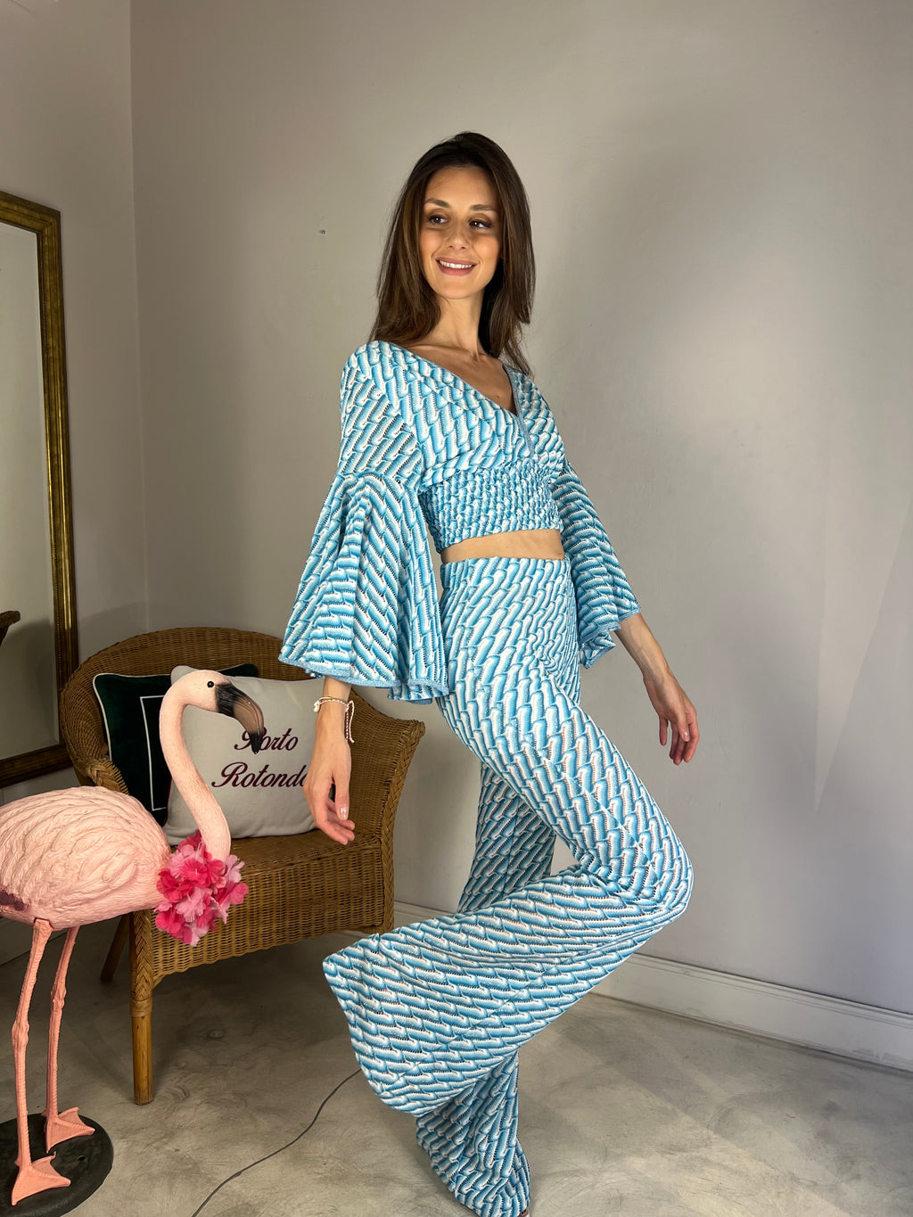 Completo coordinato top e pantalone