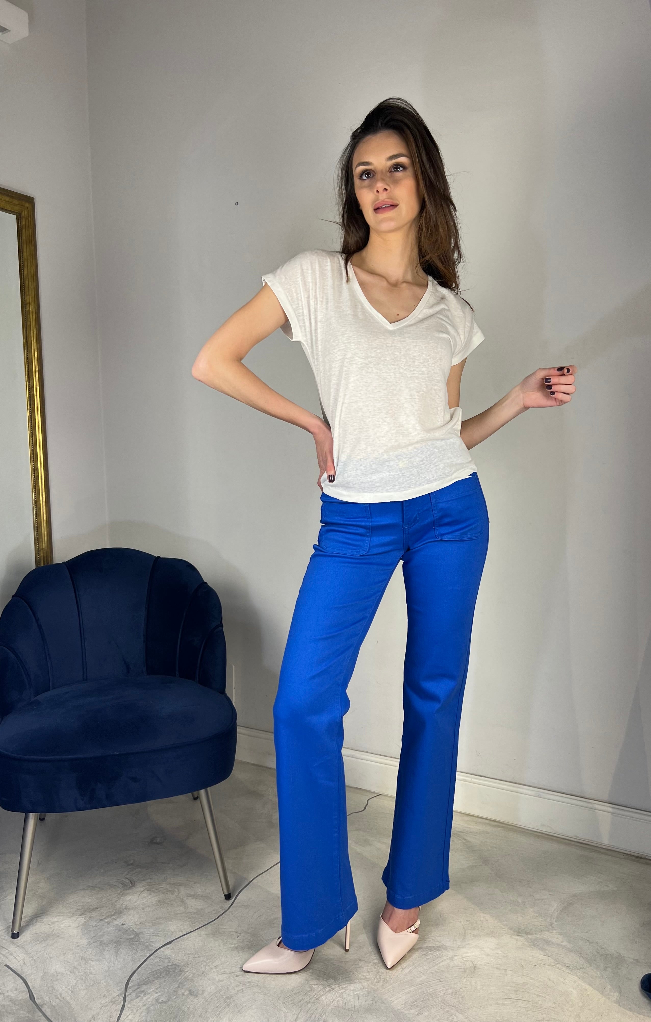 Pantalone blu elettrico