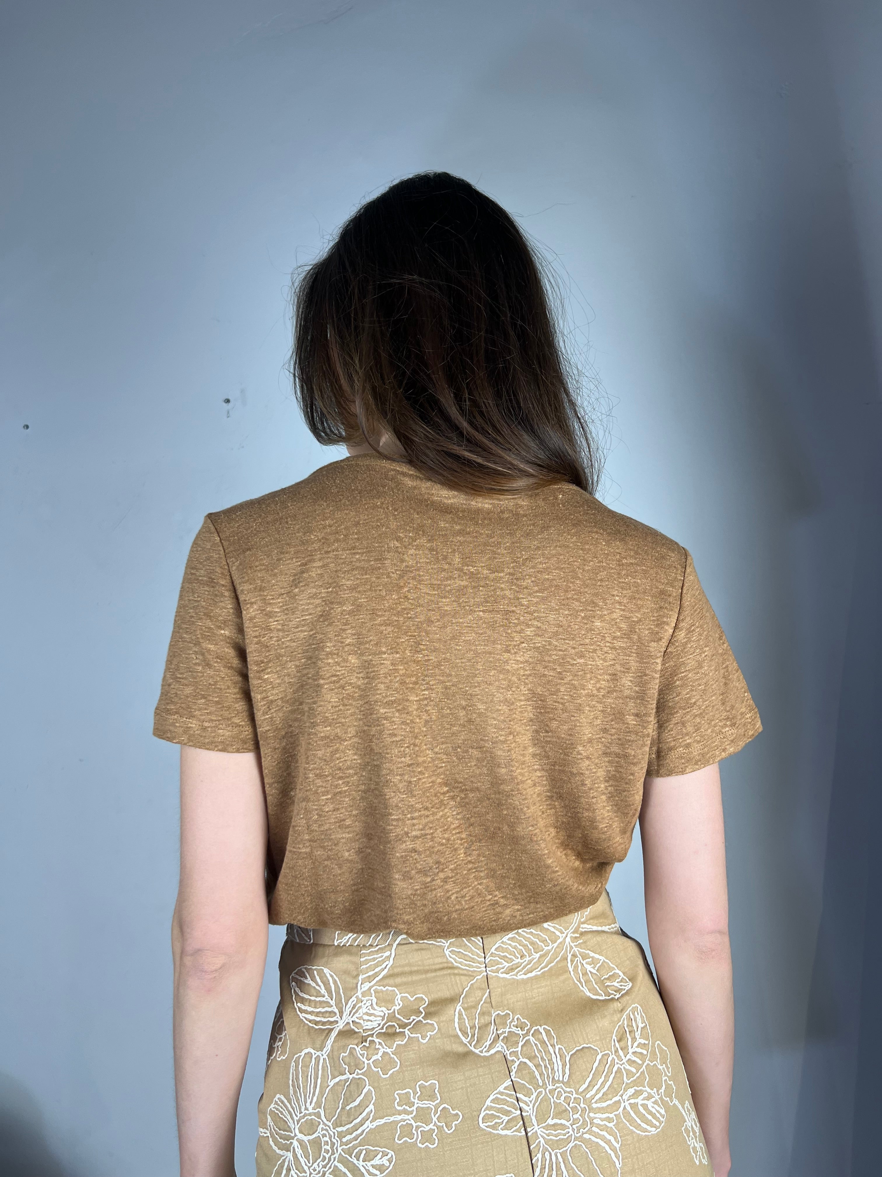 Tshirt 100% lino girocollo
