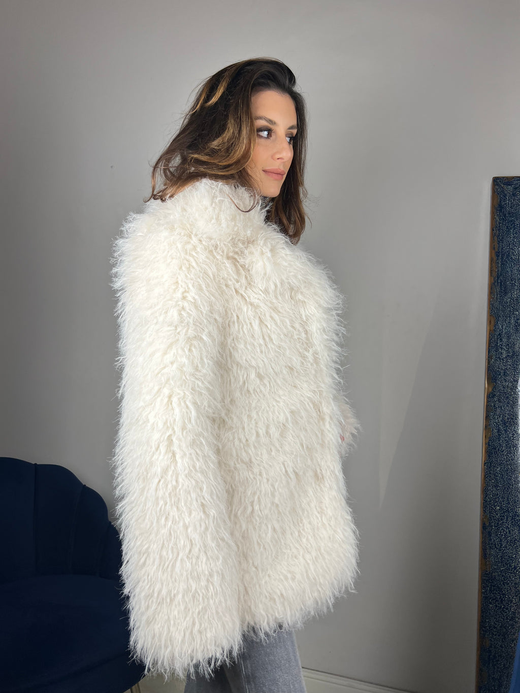 Eco pelliccia bianca