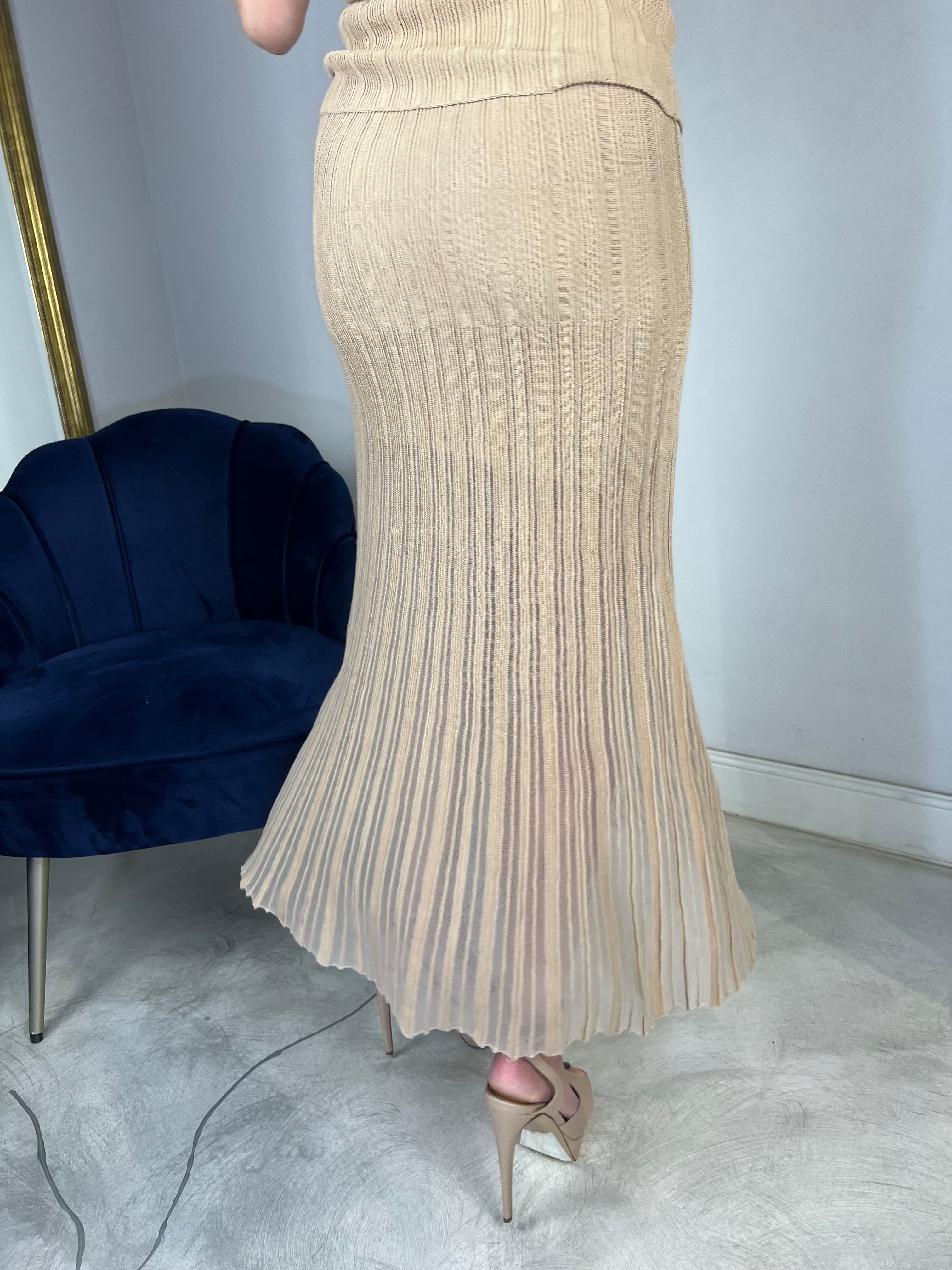 Gonna plissè in maglia