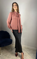 Camicia in seta rosa antico