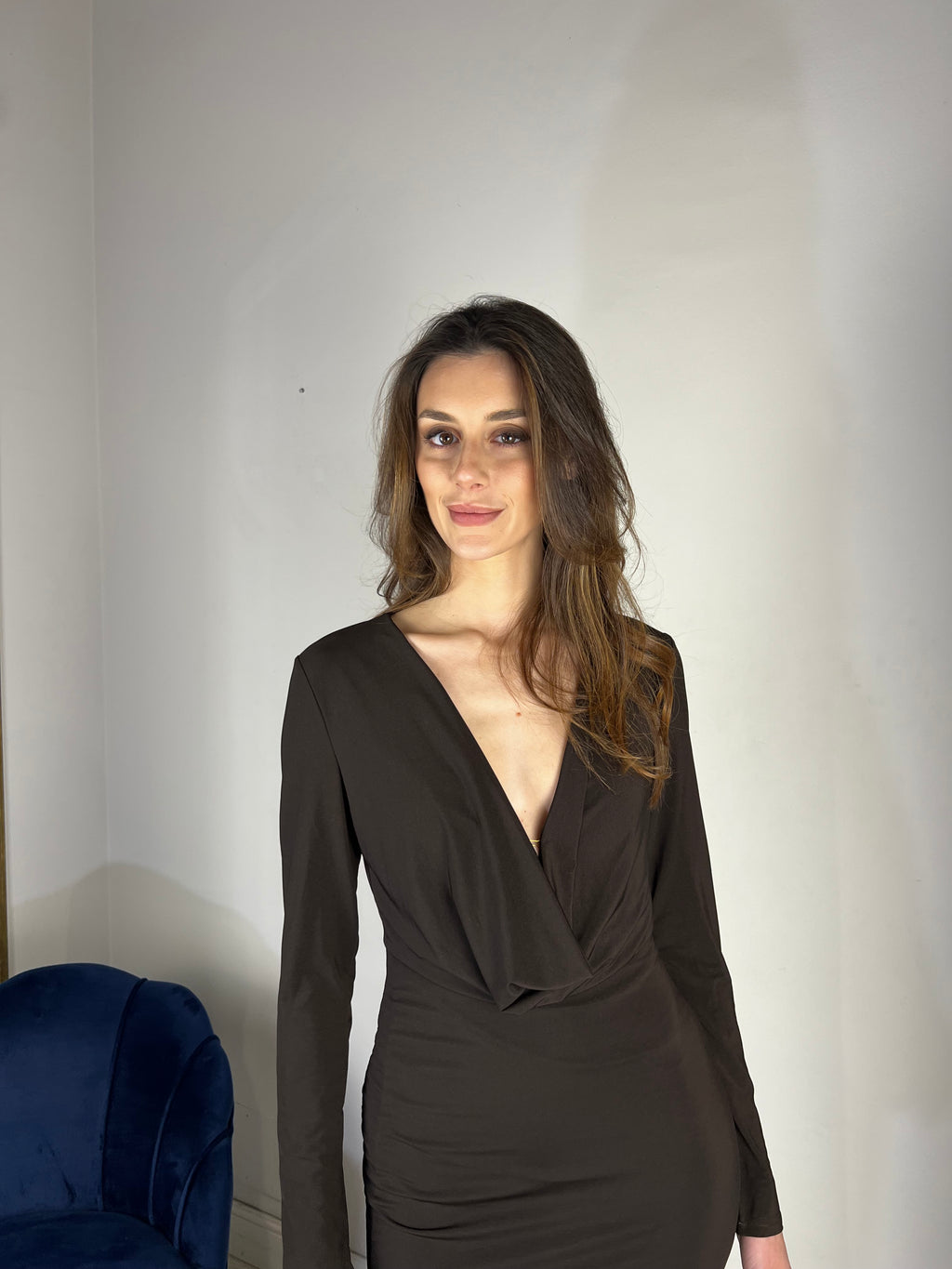 Abito midi cioccolato