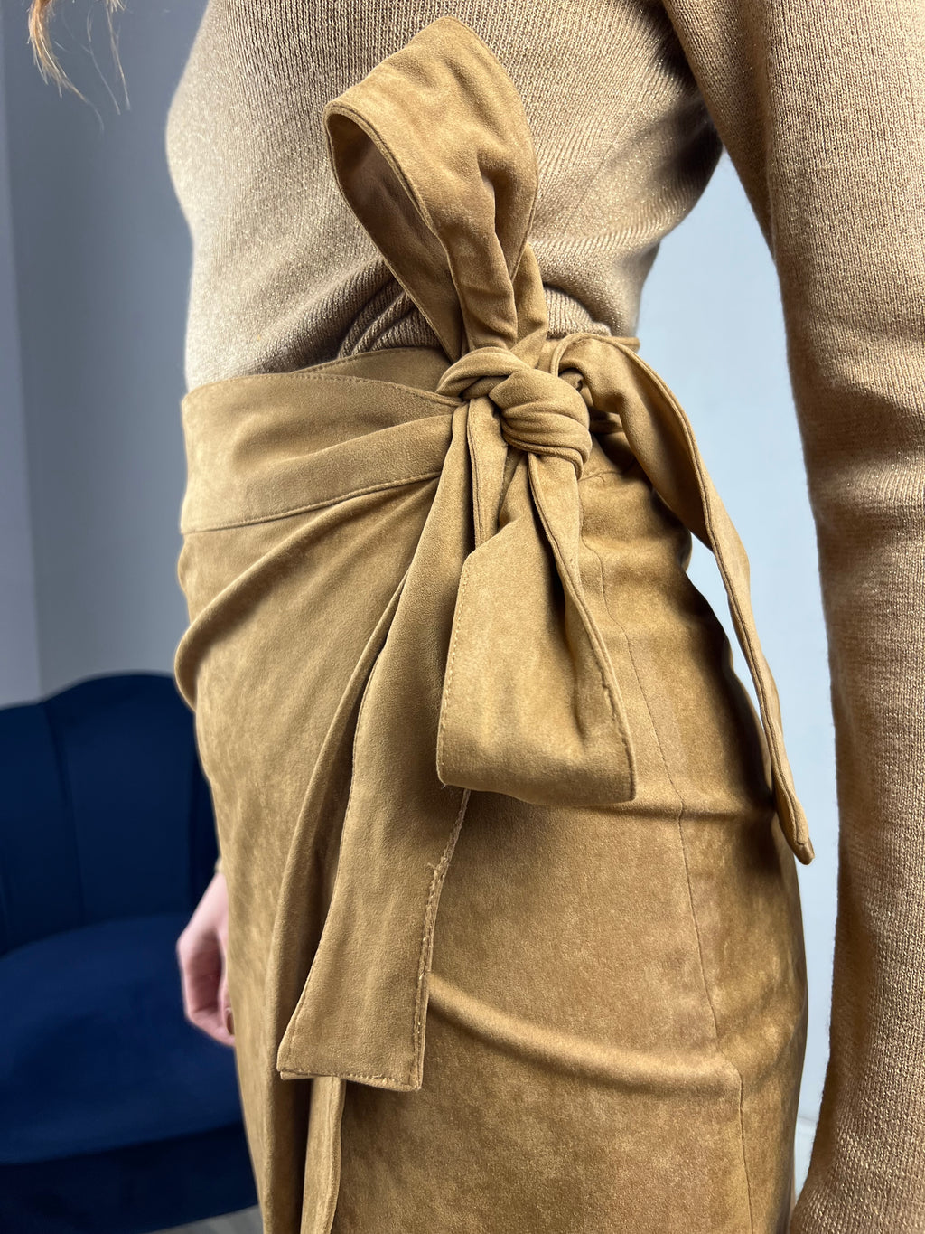 Gonna effetto camoscio