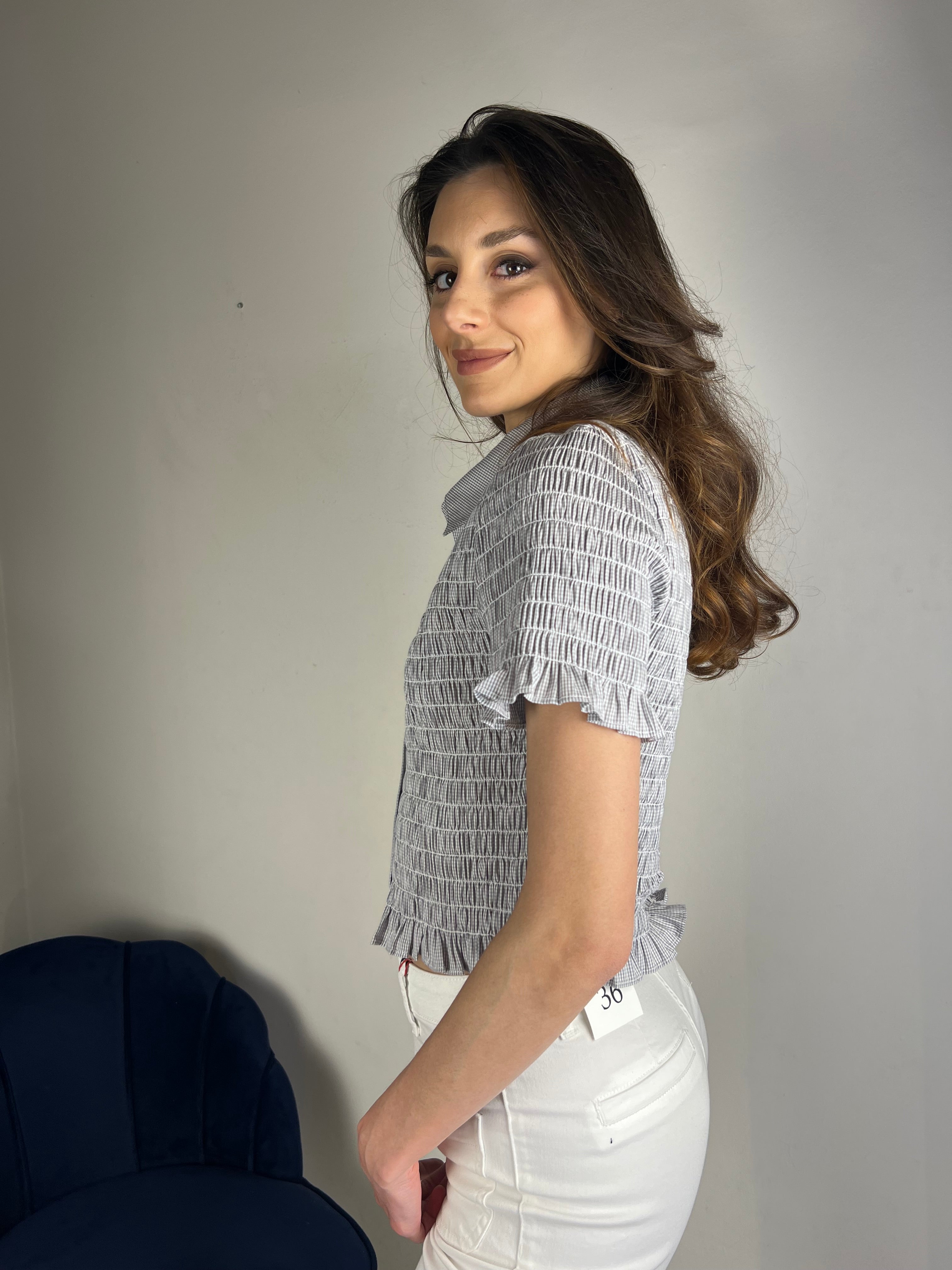 Camicia arricciata