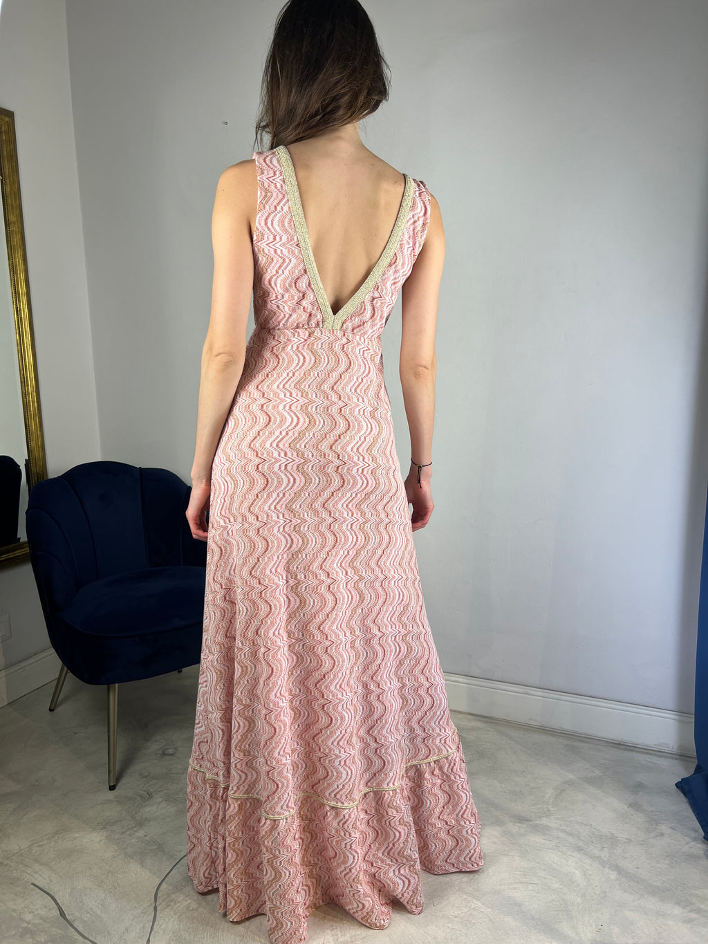 Abito estivo lungo rosa